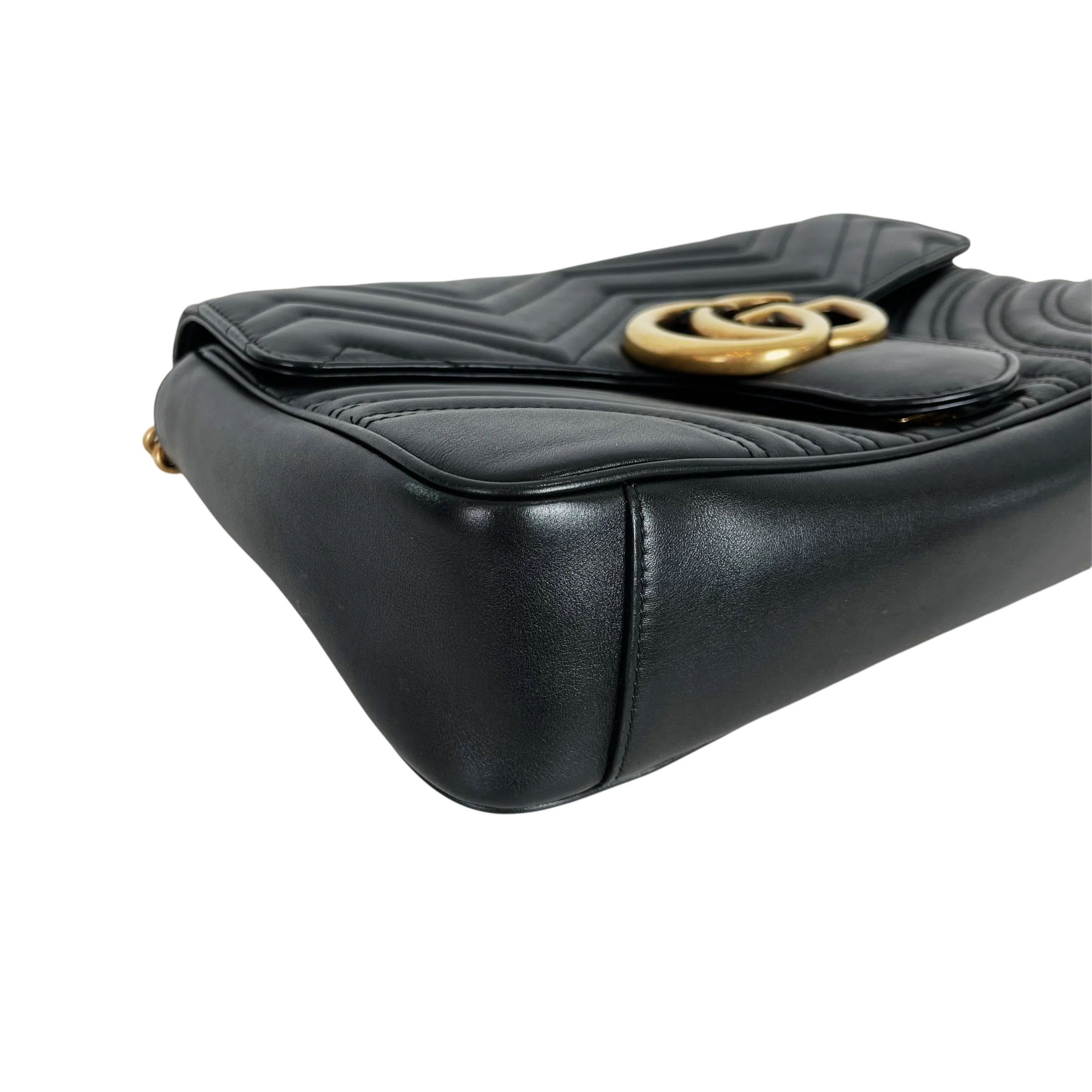 GG Marmont Black Calfskin Medium GHW - Image 9