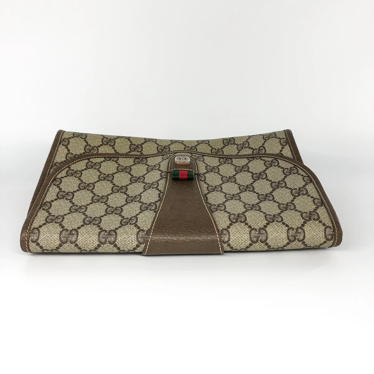 GG Monogram Clutch with Classic Detail and Gold Hardware - Image 12