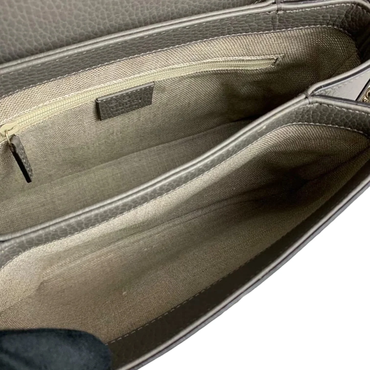 Interlocking GG Calfskin Leather Grey GHW - Image 11