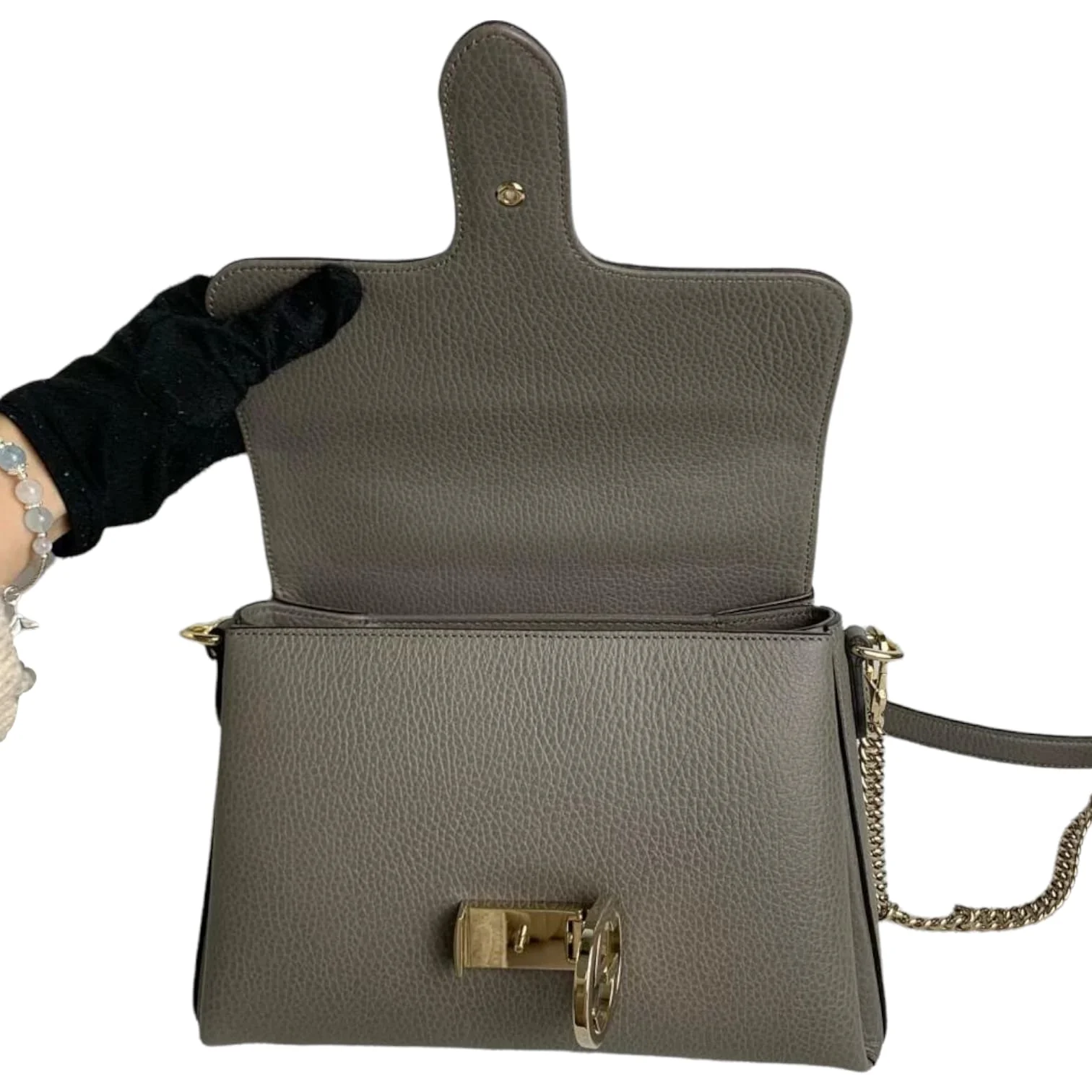 Interlocking GG Calfskin Leather Grey GHW - Image 8