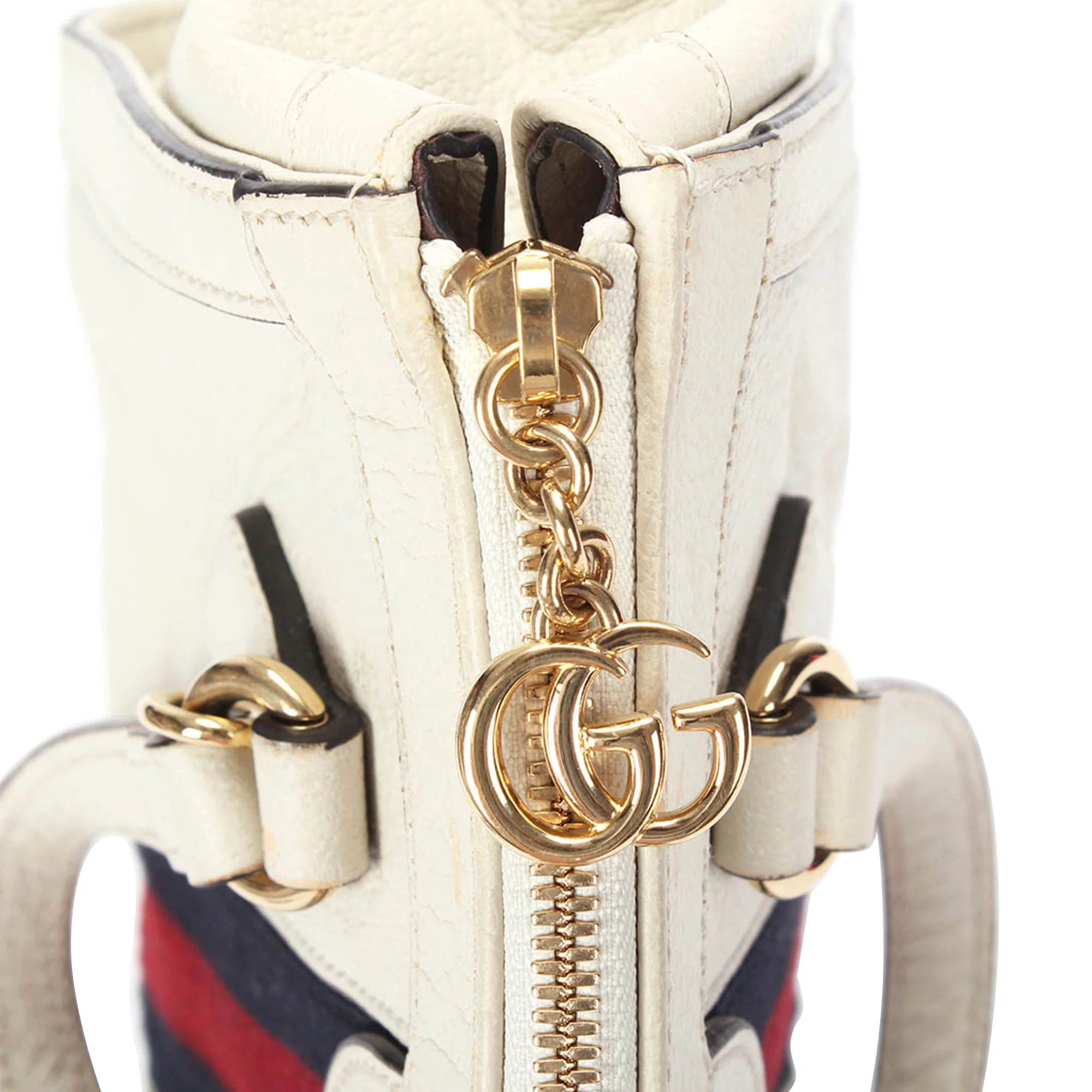 Ophidia Leather Satchel White - Image 11