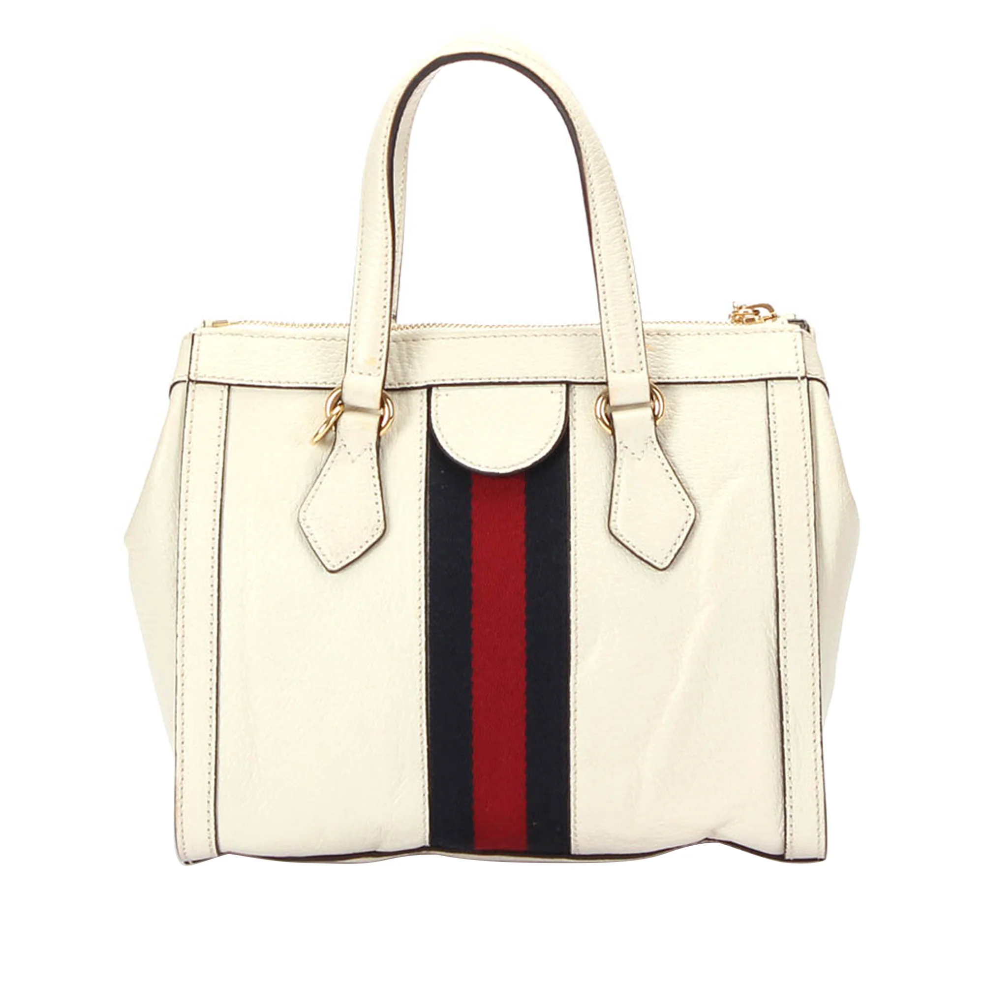 Ophidia Leather Satchel White - Image 3