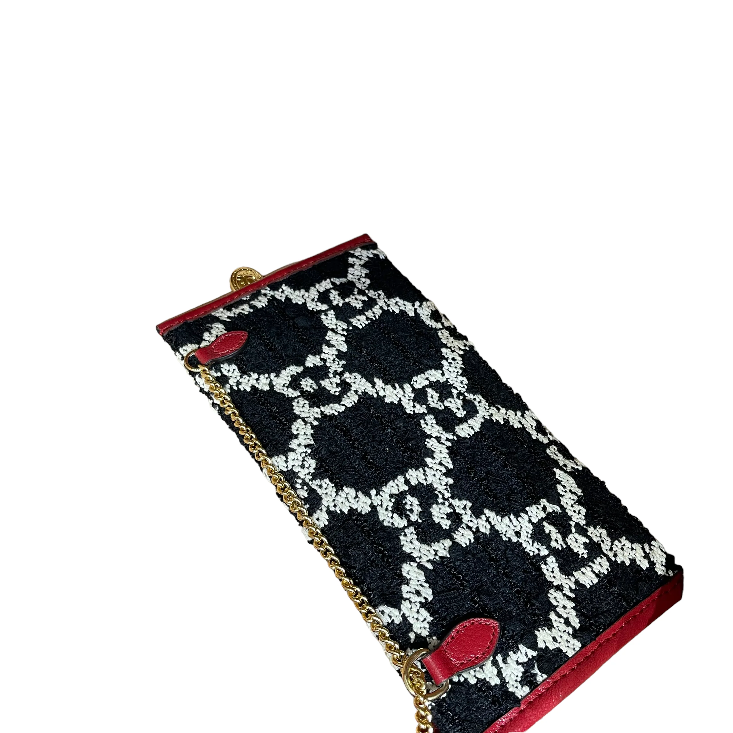 Rajah Tote Large GG Supreme Cherry Black White GHW - Image 16