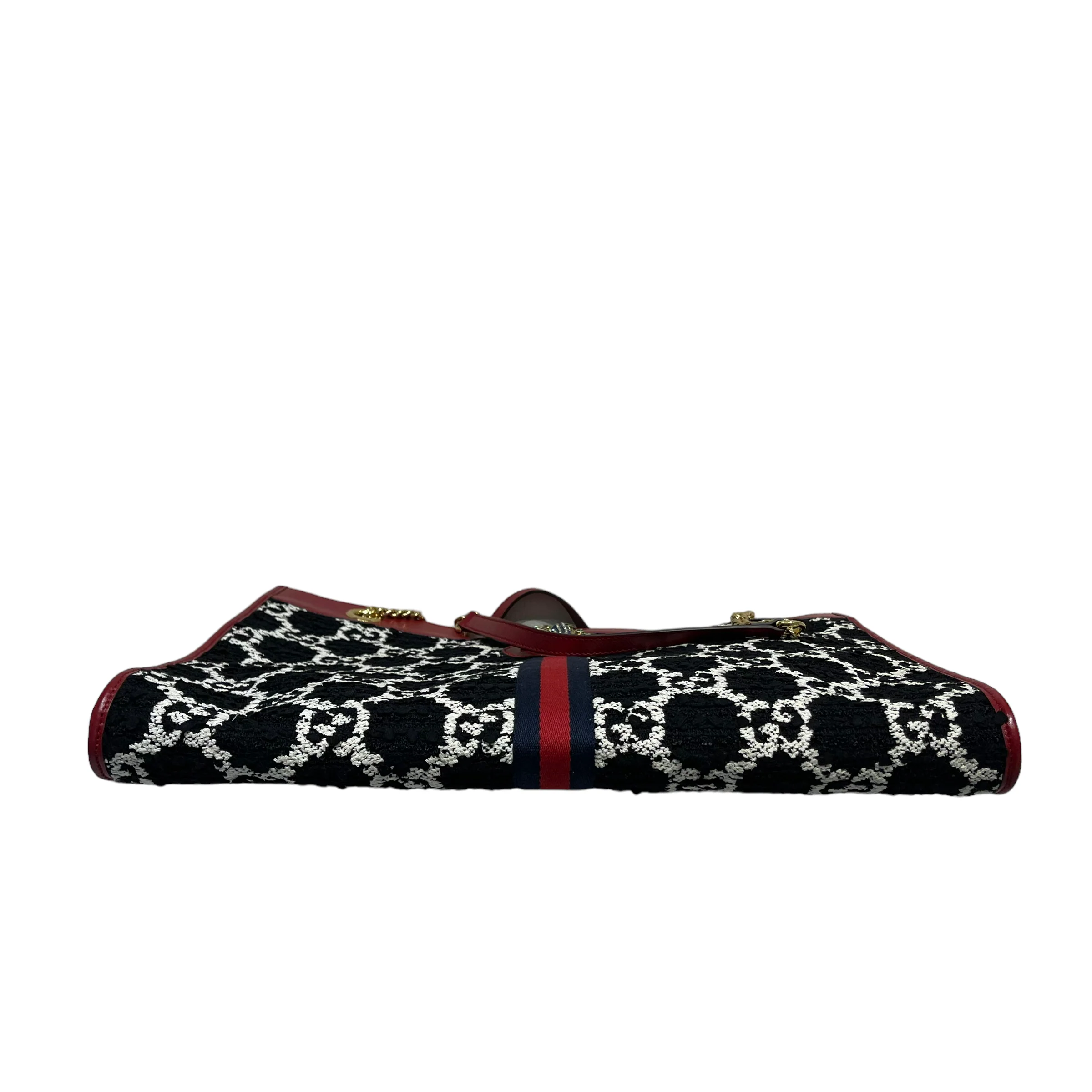 Rajah Tote Large GG Supreme Cherry Black White GHW - Image 3