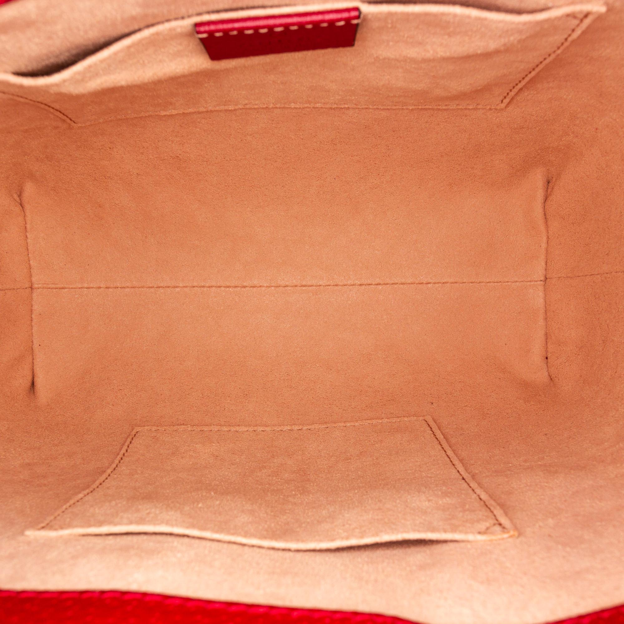 Small GG Flora Ophidia Satchel Red and Brown GHW - Image 6