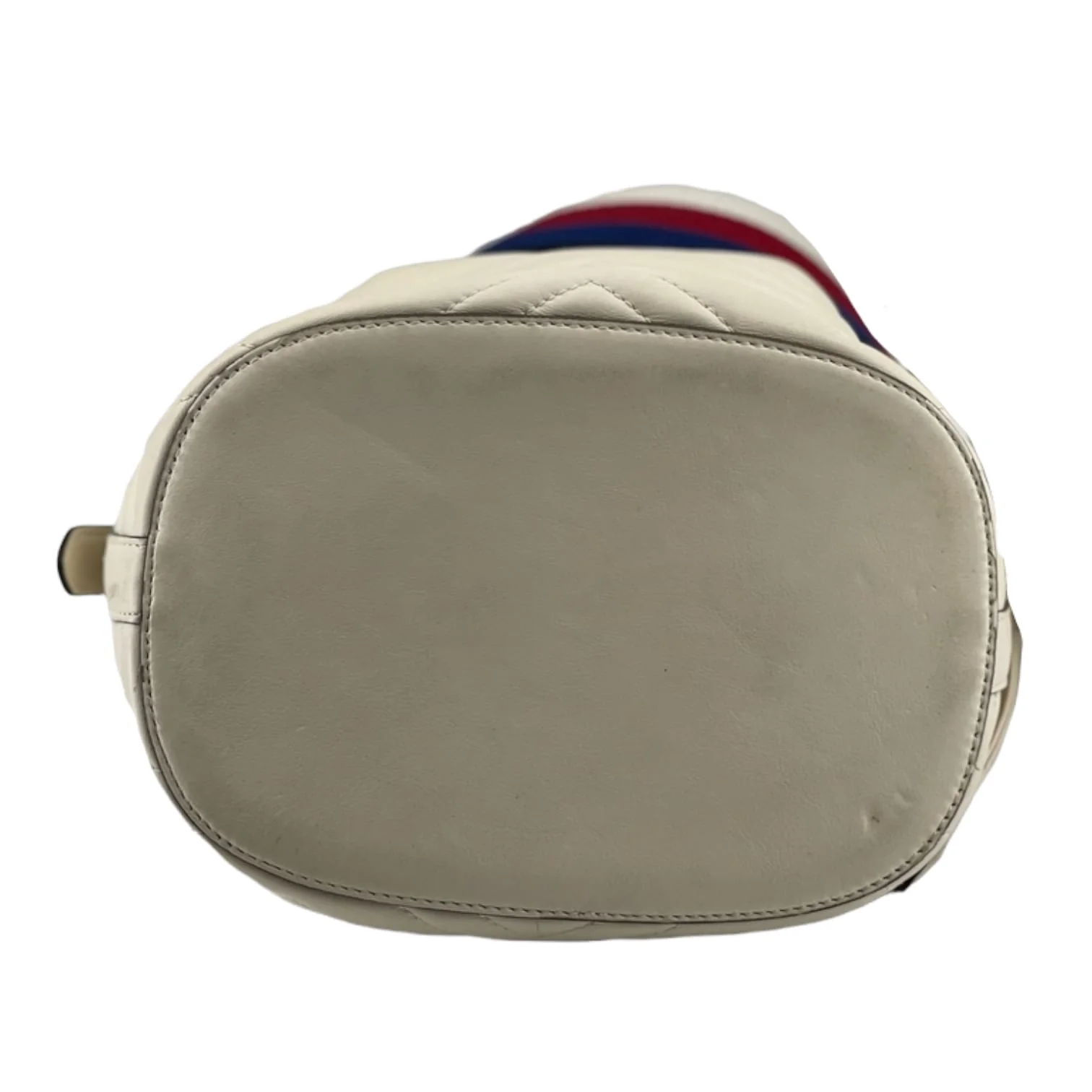 Small GG Marmont Bucket White Leather GHW - Image 5