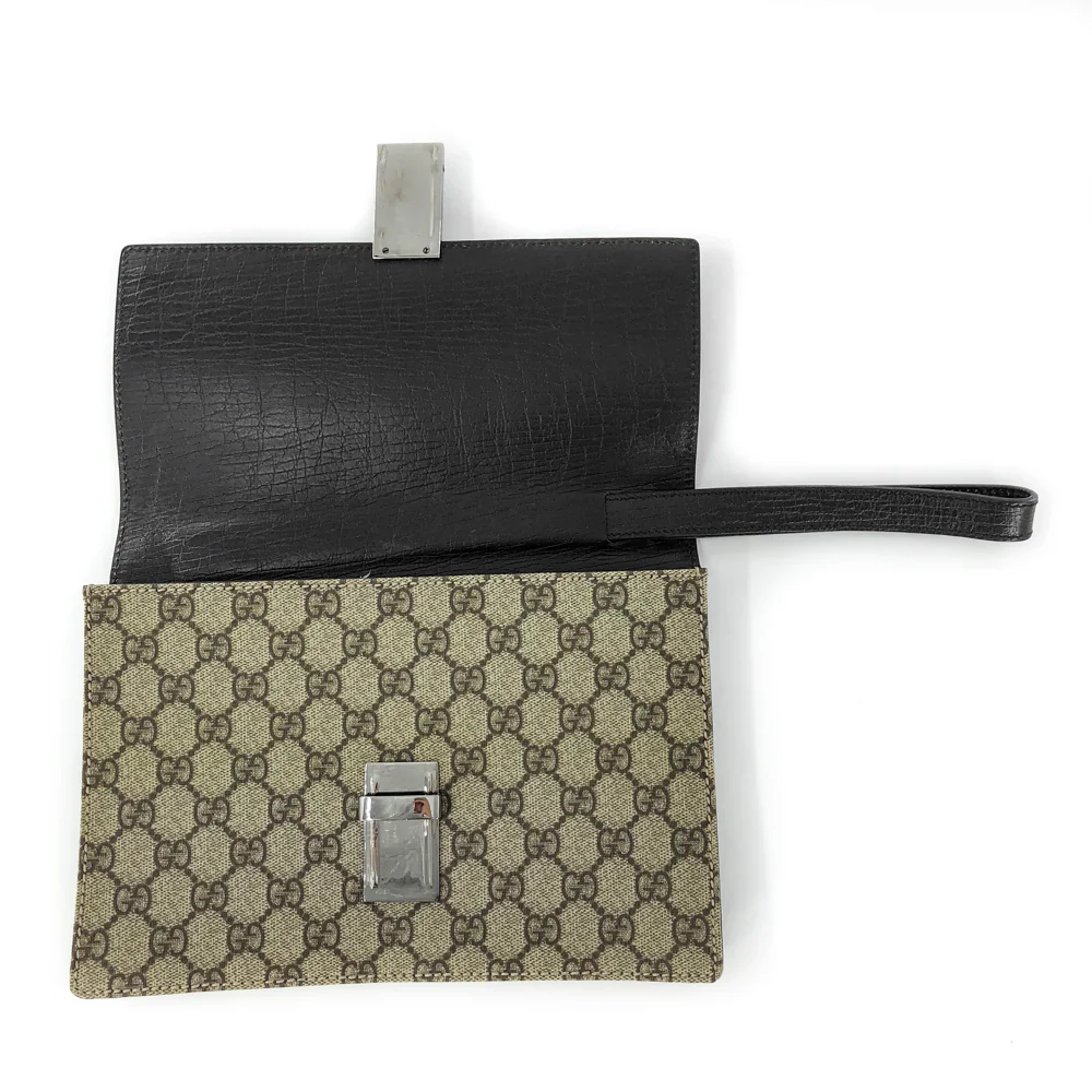Vintage GG Monogram Clutch with Retractable Strap - Image 17