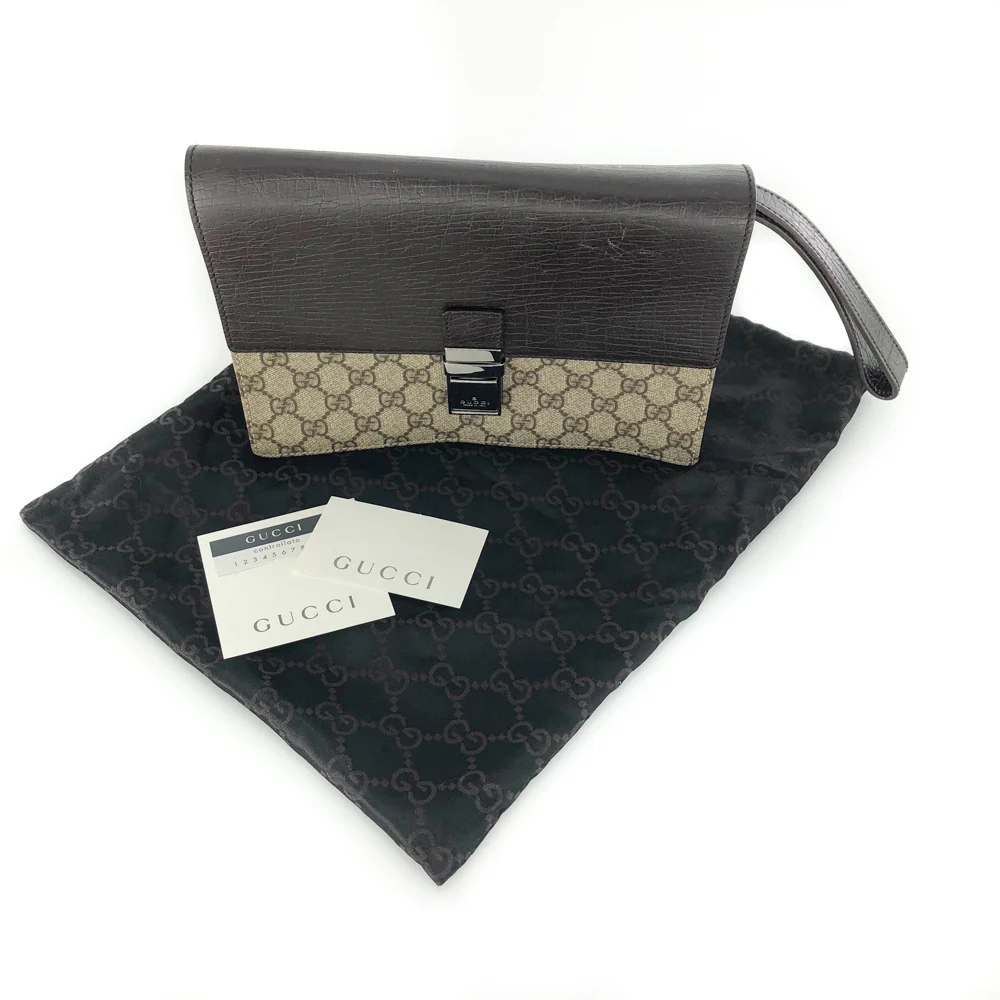 Vintage GG Monogram Clutch with Retractable Strap - Image 21