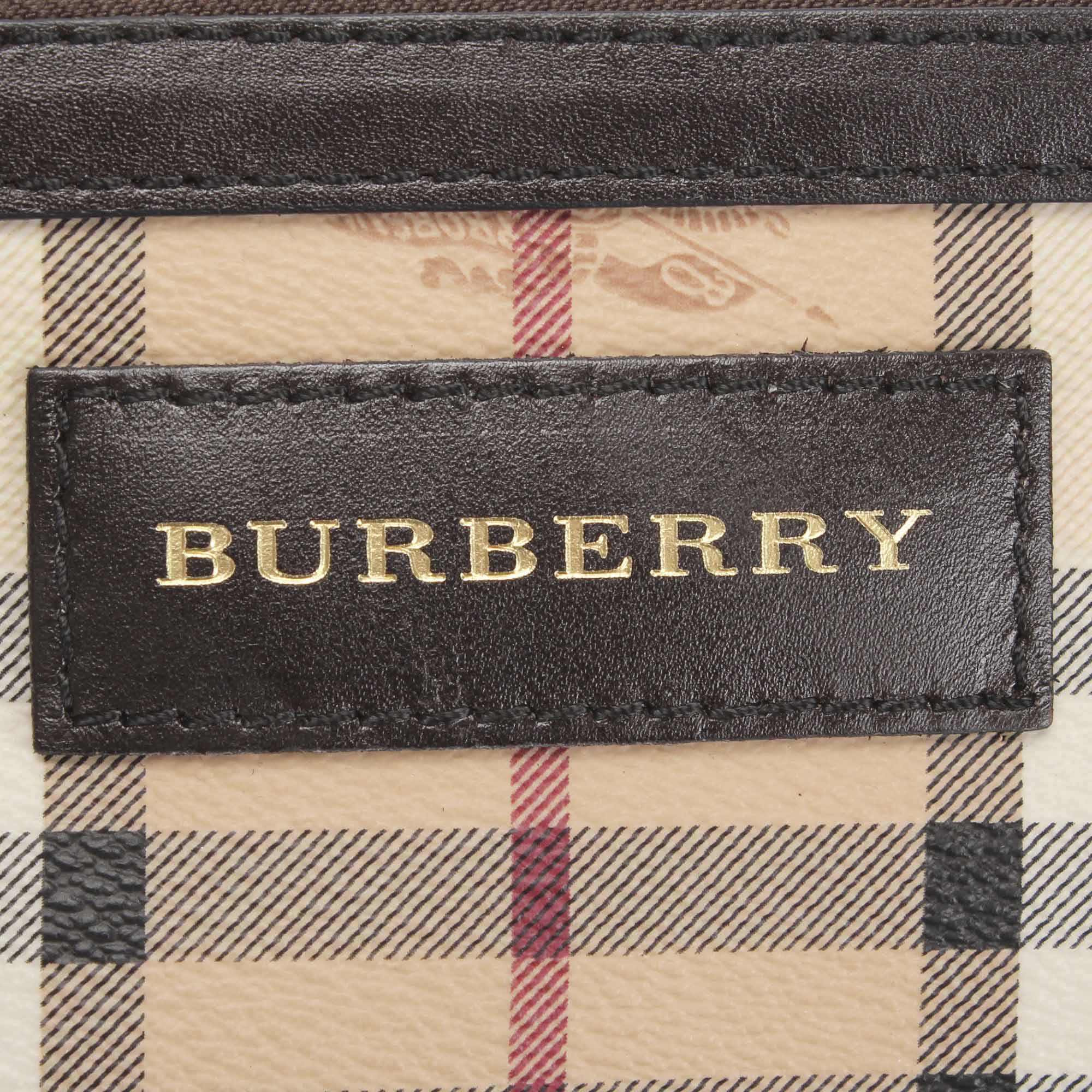 Haymarket Check Canterbury Coated Canvas Tote Bag Brown - Image 10