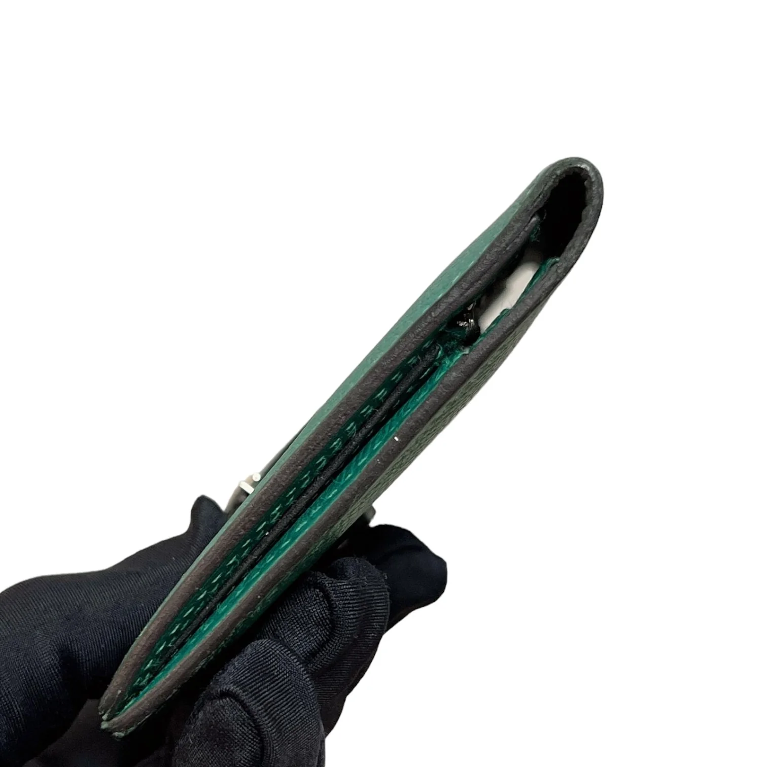 Bearn Gusset Wallet Epsom Green PHW - Image 4