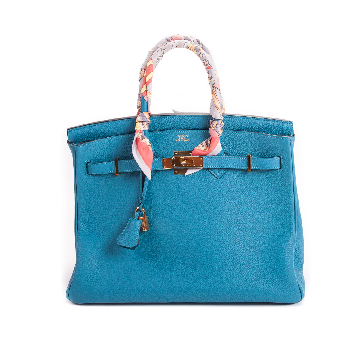 Birkin 35 in Turquoise Togo Leather - Image 19