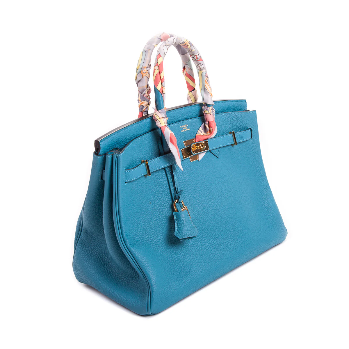 Birkin 35 in Turquoise Togo Leather - Image 9