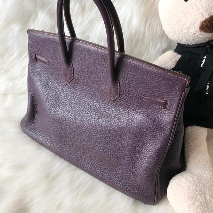 Birkin 35 Prune in Togo Leather with PHW - Image 4