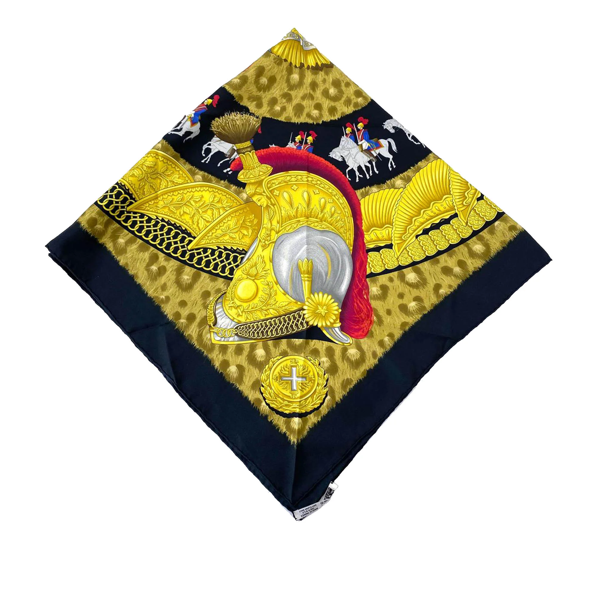 Casques et Plumets Silk Scarf Yellow - Image 2