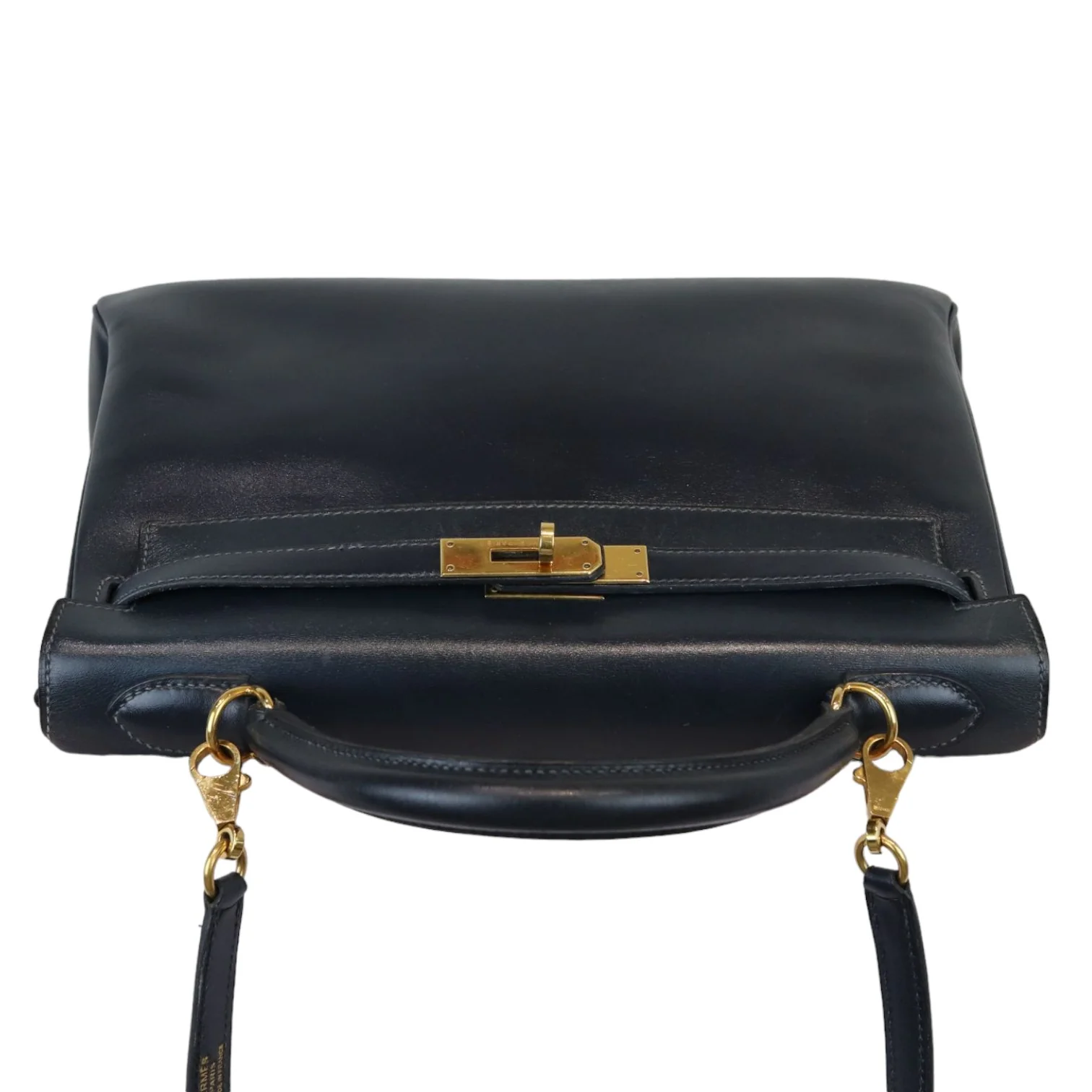 Kelly 32 Vintage Box Dark Blue GHW - Image 10