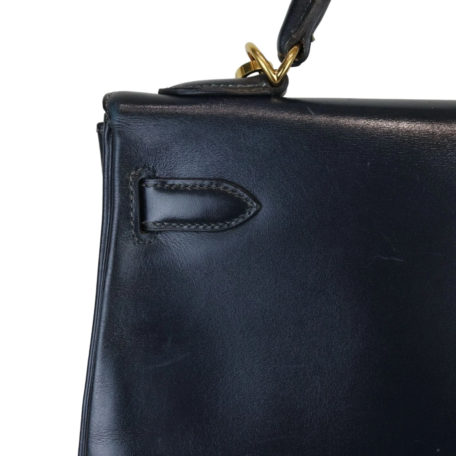 Kelly 32 Vintage Box Dark Blue GHW - Image 11
