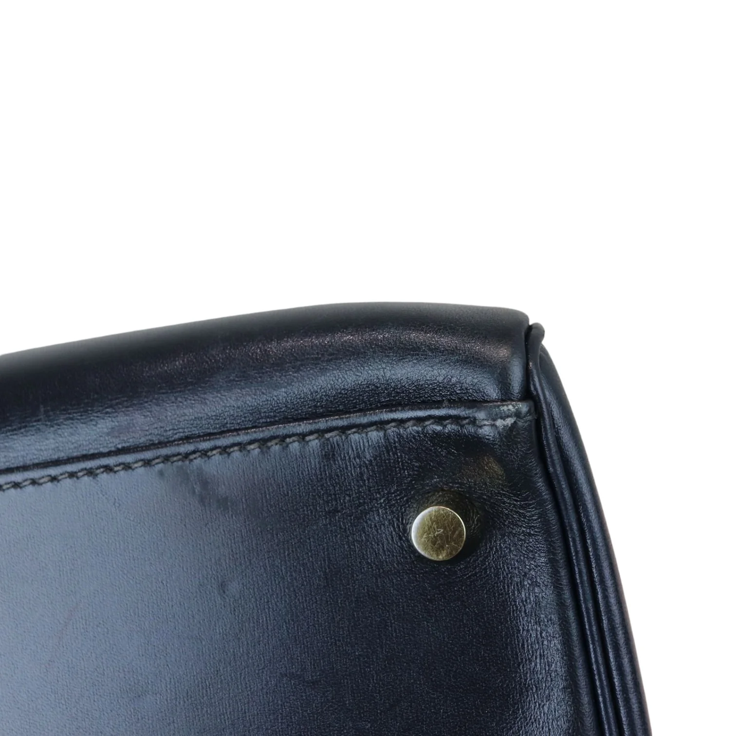 Kelly 32 Vintage Box Dark Blue GHW - Image 6