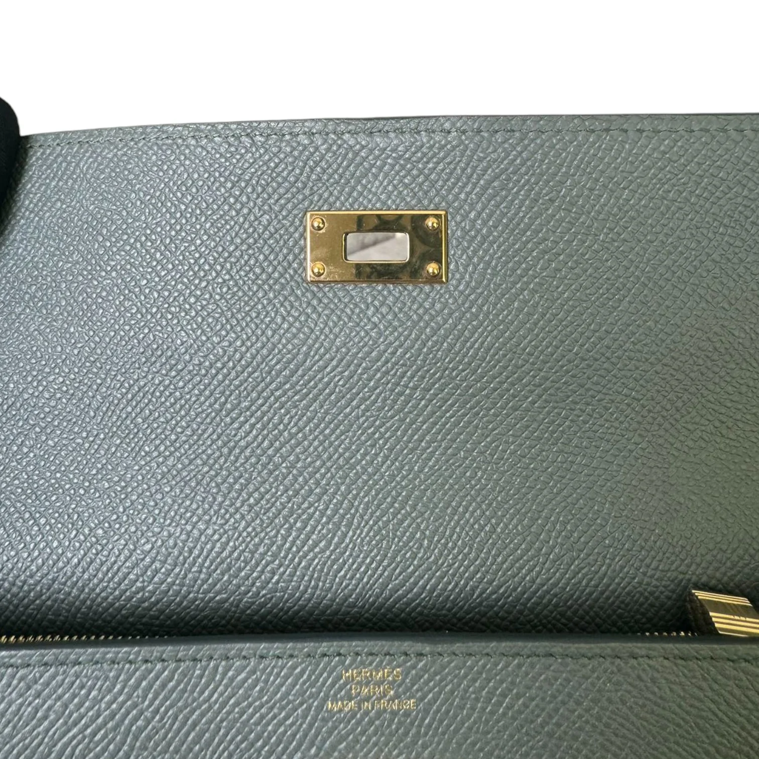 Kelly Long Wallet Epsom Leather Grey GHW - Image 15