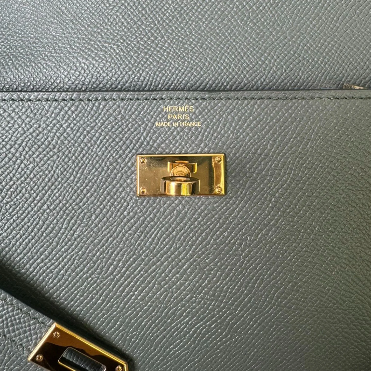 Kelly Long Wallet Epsom Leather Grey GHW - Image 16