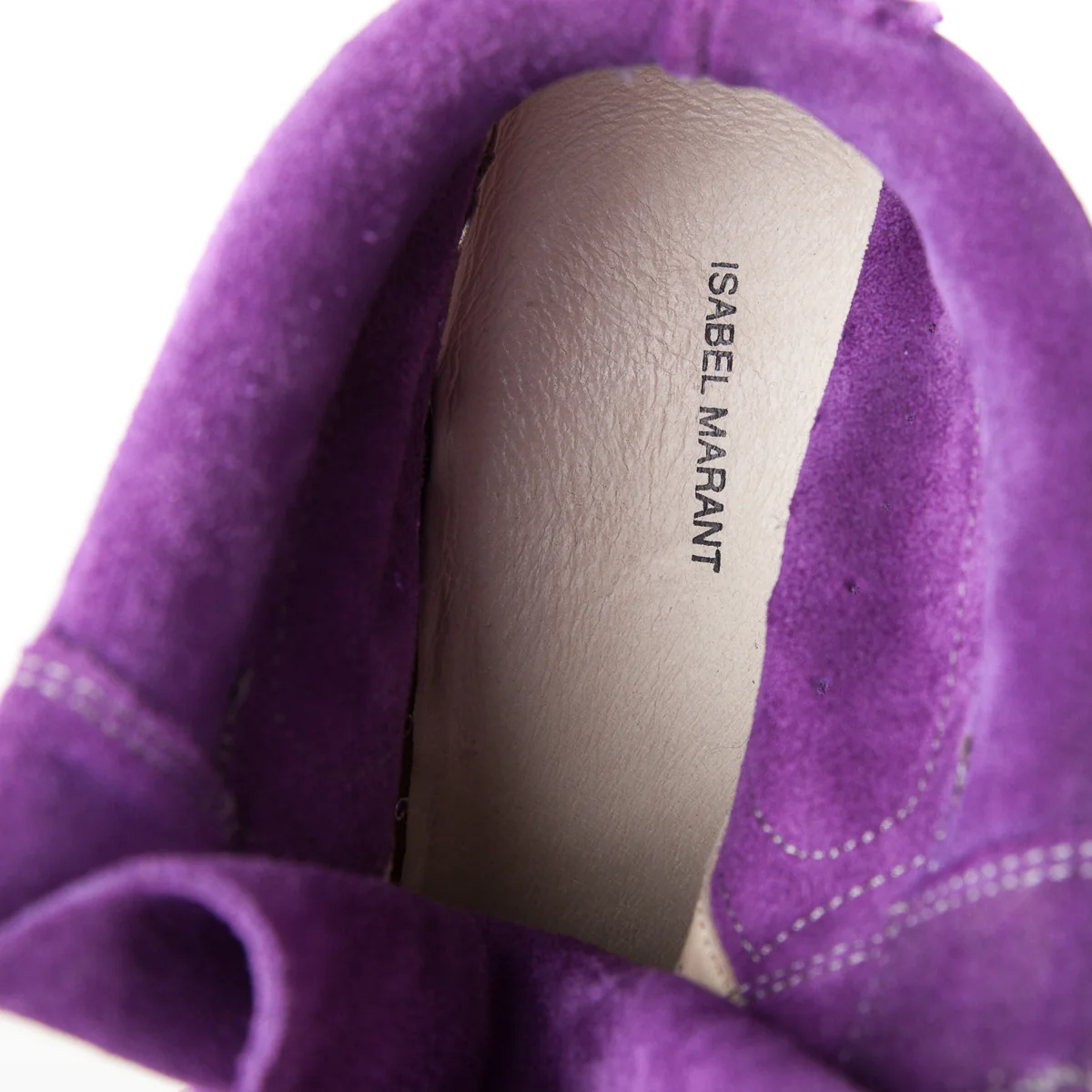 Bobby Concealed Wedge Suede Sneakers Purple Size 37 - Image 6