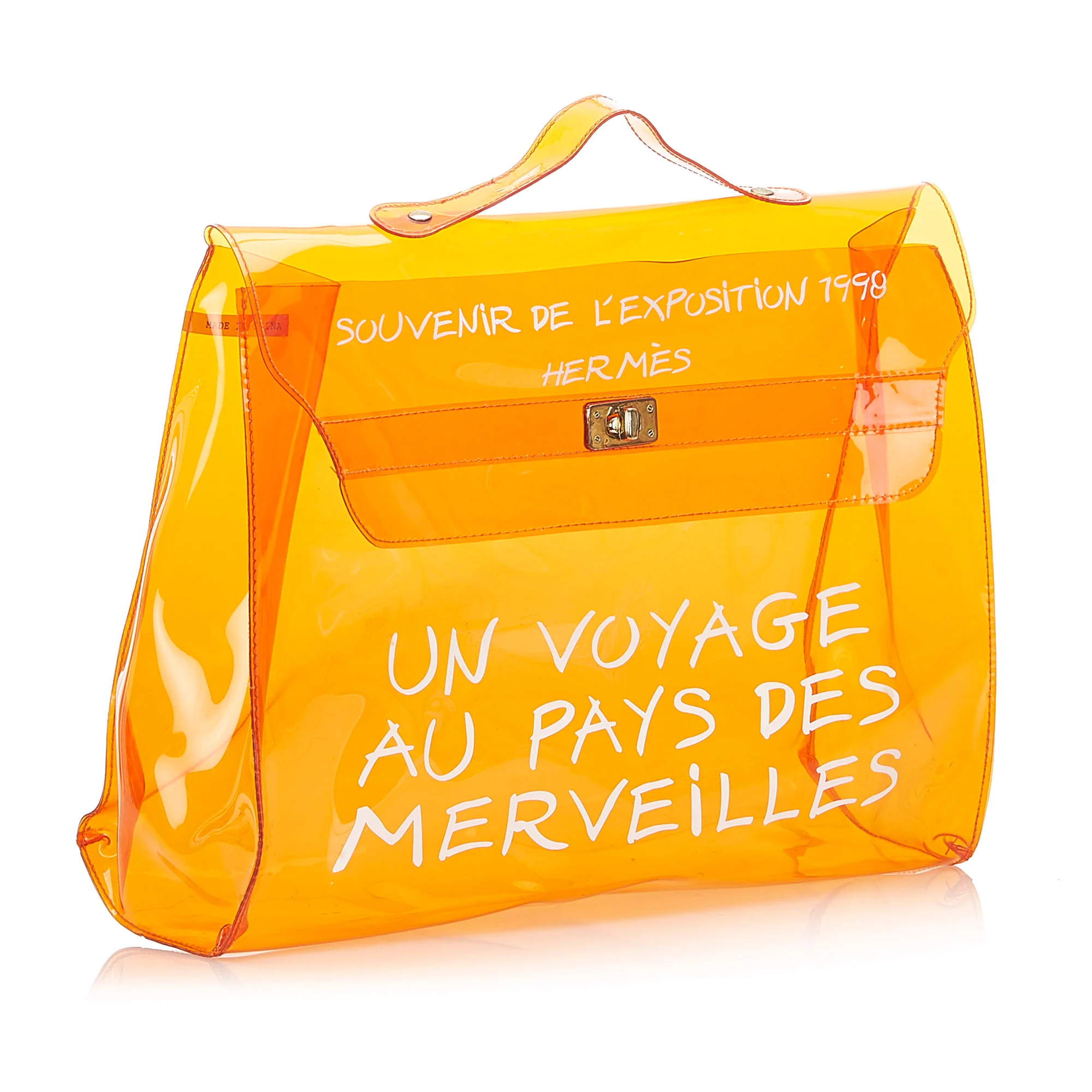 Kelly Vinyl Handbag Orange - Image 2