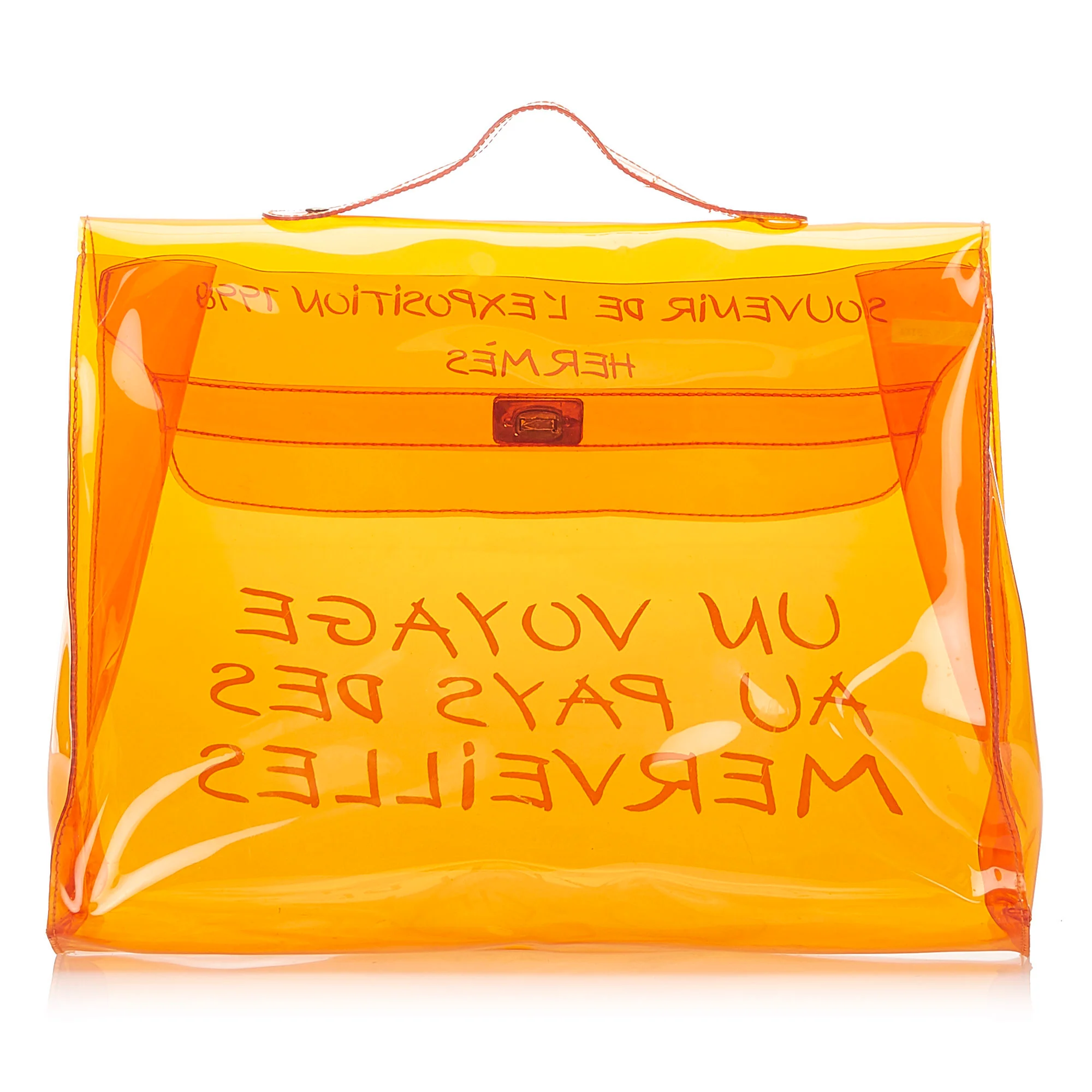 Kelly Vinyl Handbag Orange - Image 3