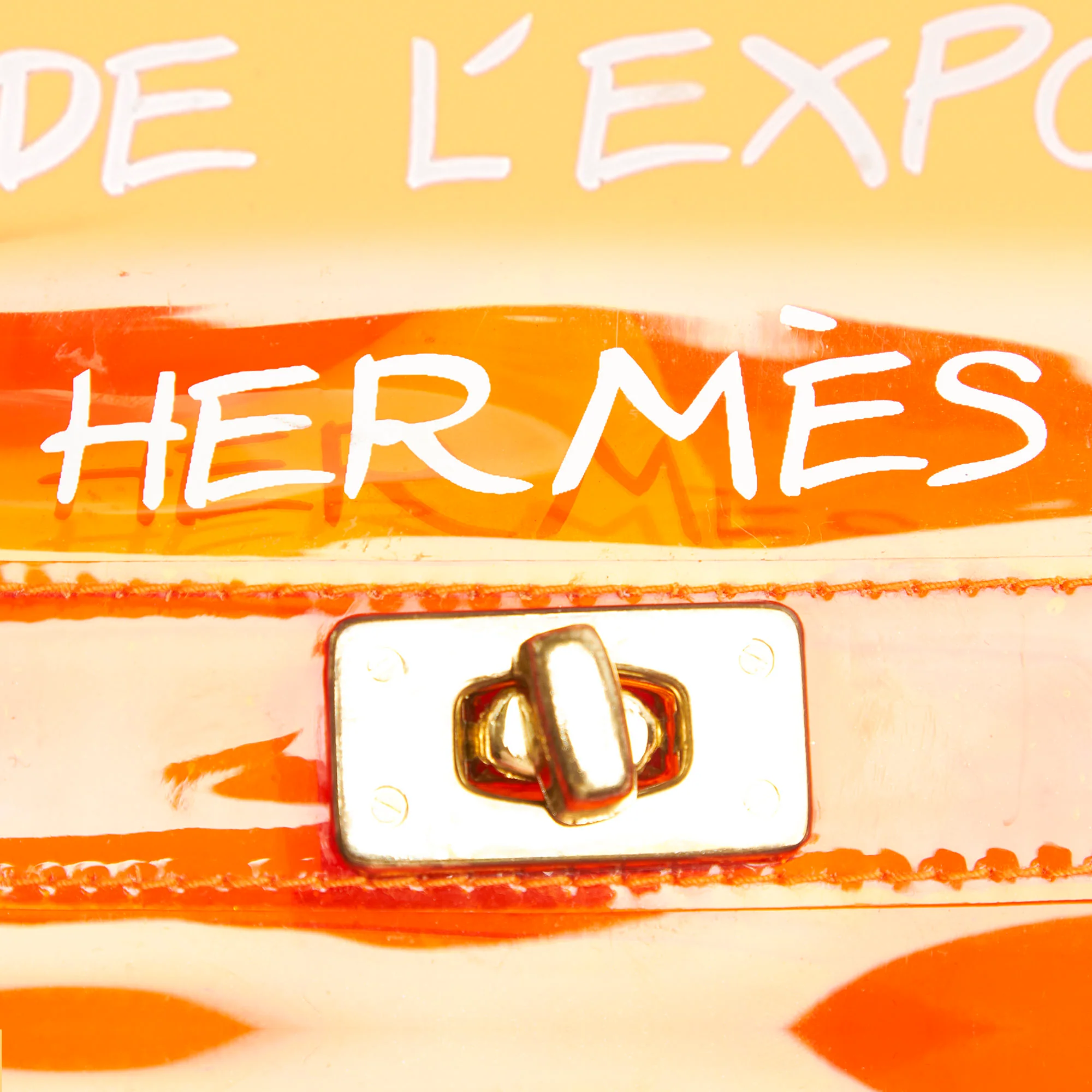 Kelly Vinyl Handbag Orange - Image 6