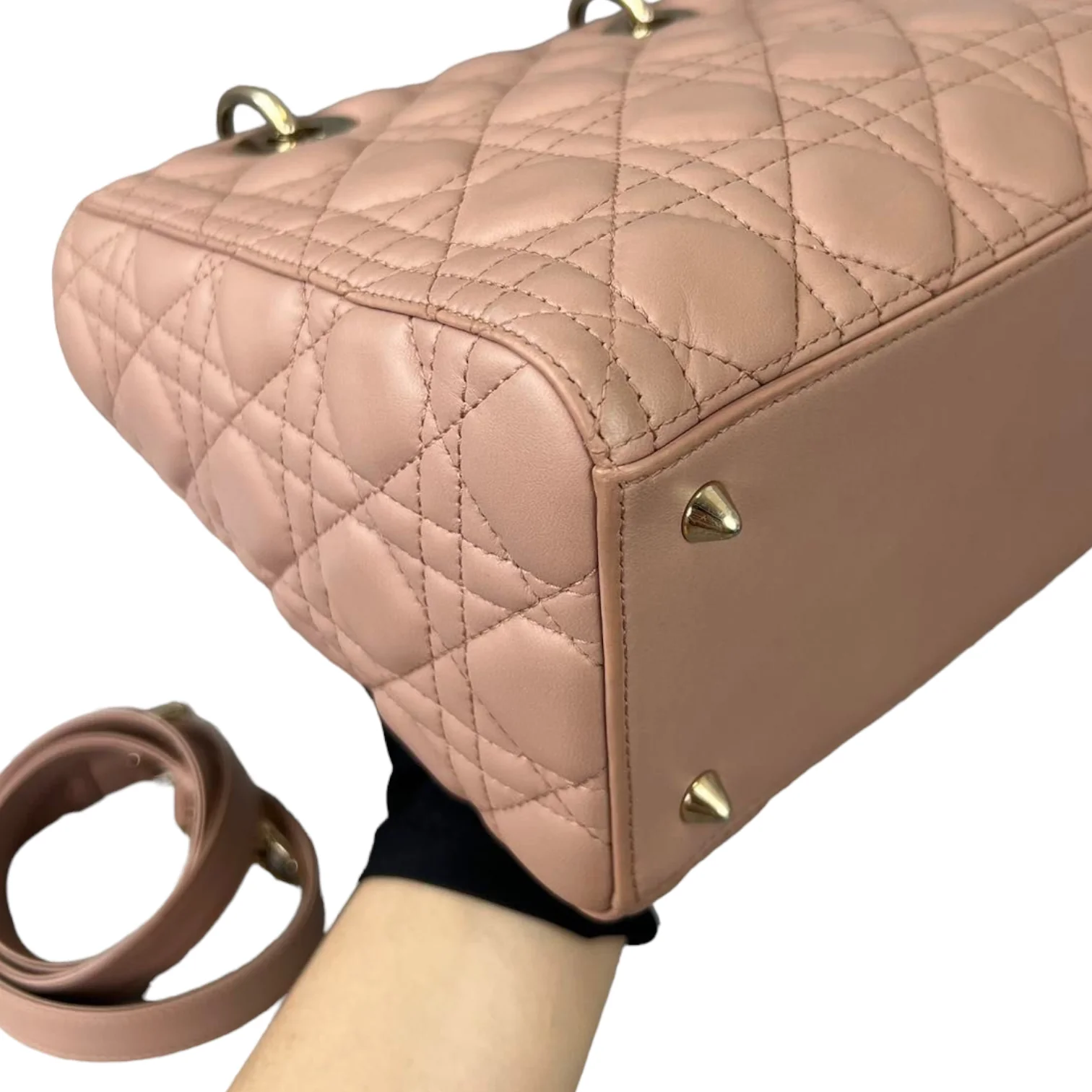 Lady Dior Lambskin Medium Beige GHW - Image 10