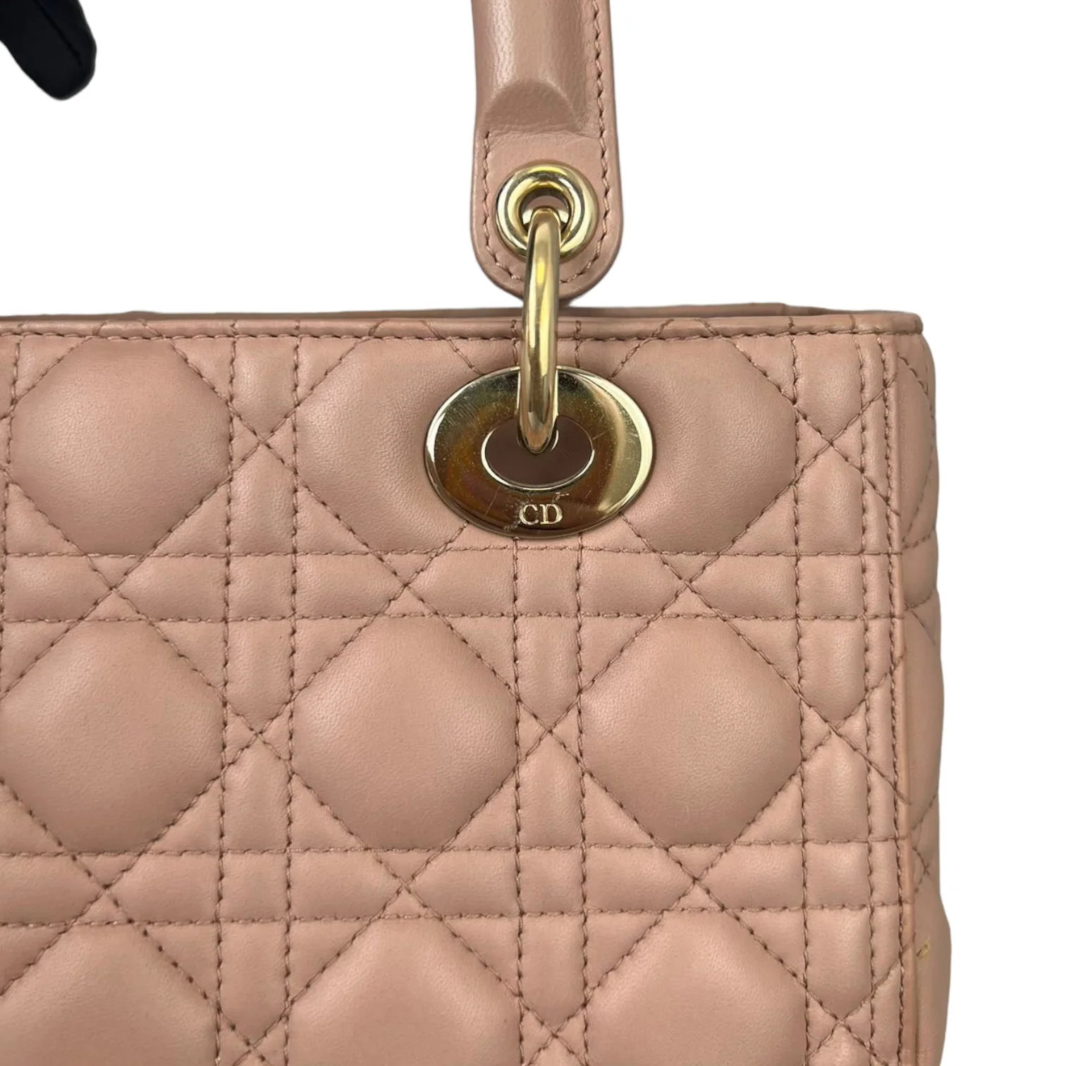 Lady Dior Lambskin Medium Beige GHW - Image 11