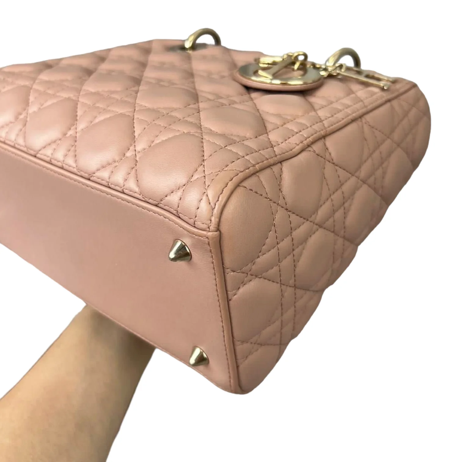 Lady Dior Lambskin Medium Beige GHW - Image 12