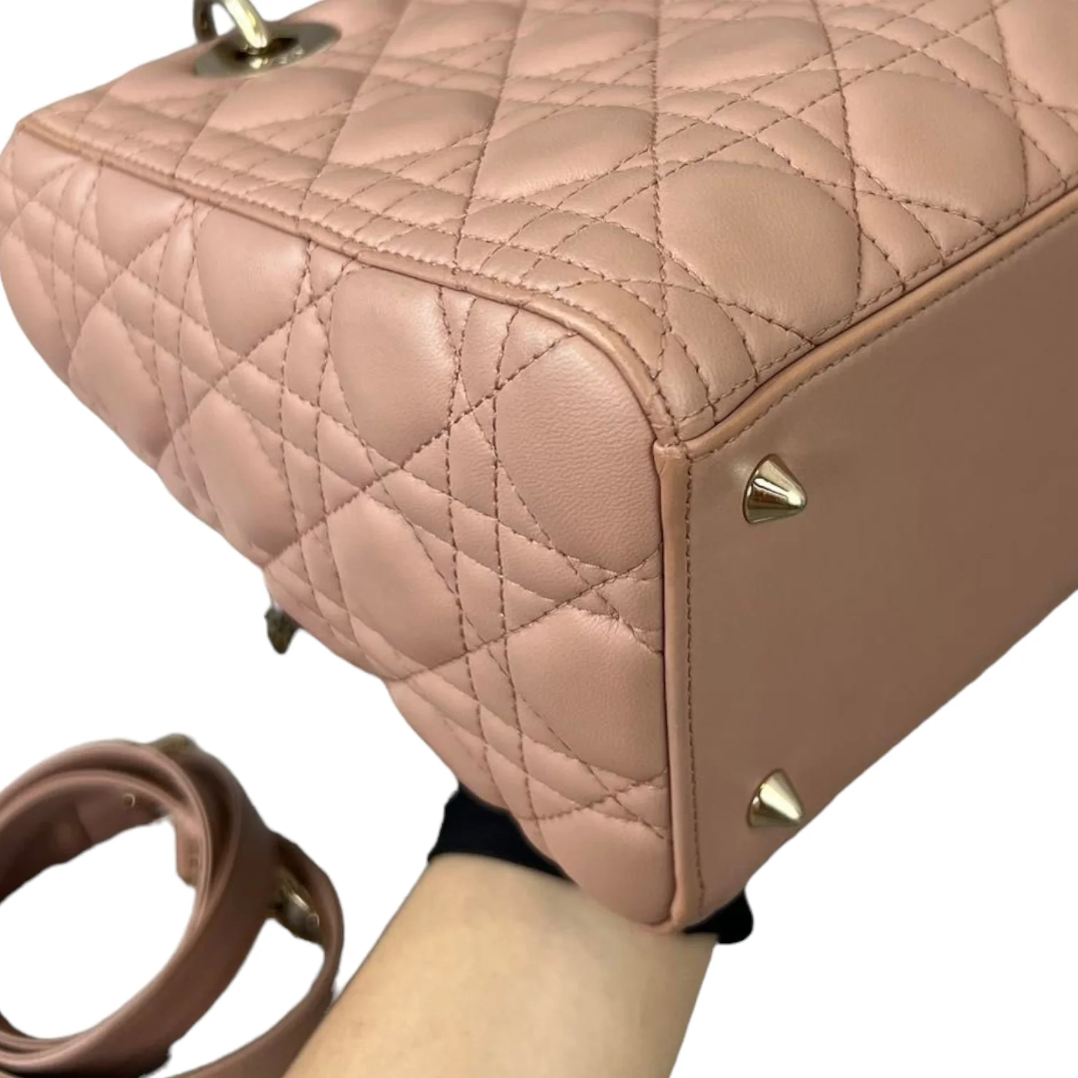 Lady Dior Lambskin Medium Beige GHW - Image 13