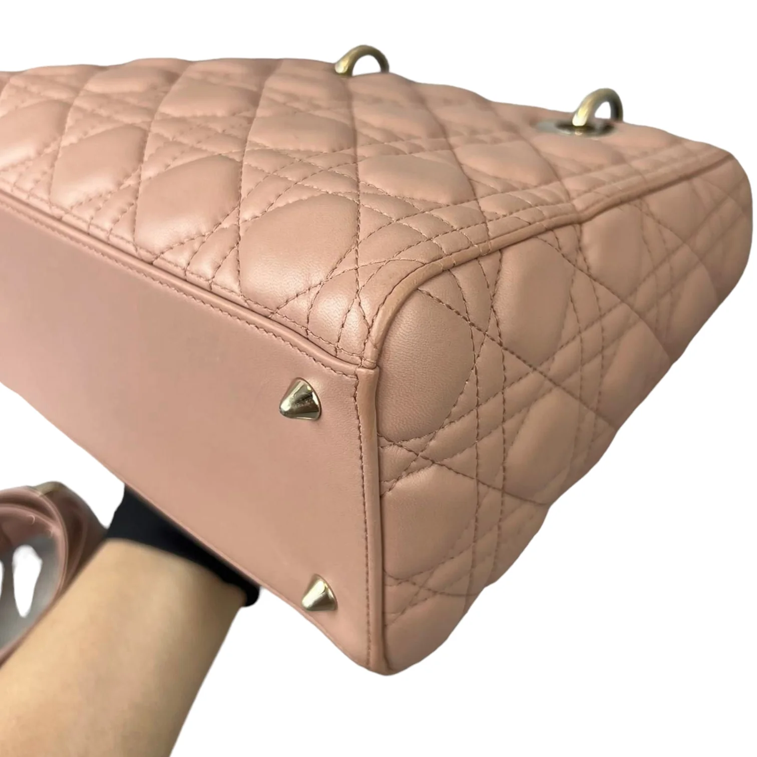 Lady Dior Lambskin Medium Beige GHW - Image 15