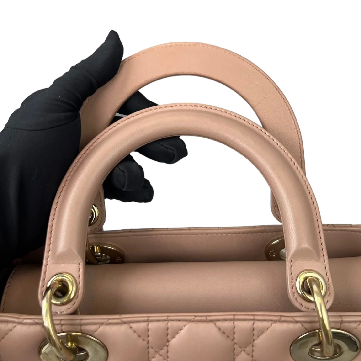 Lady Dior Lambskin Medium Beige GHW - Image 17