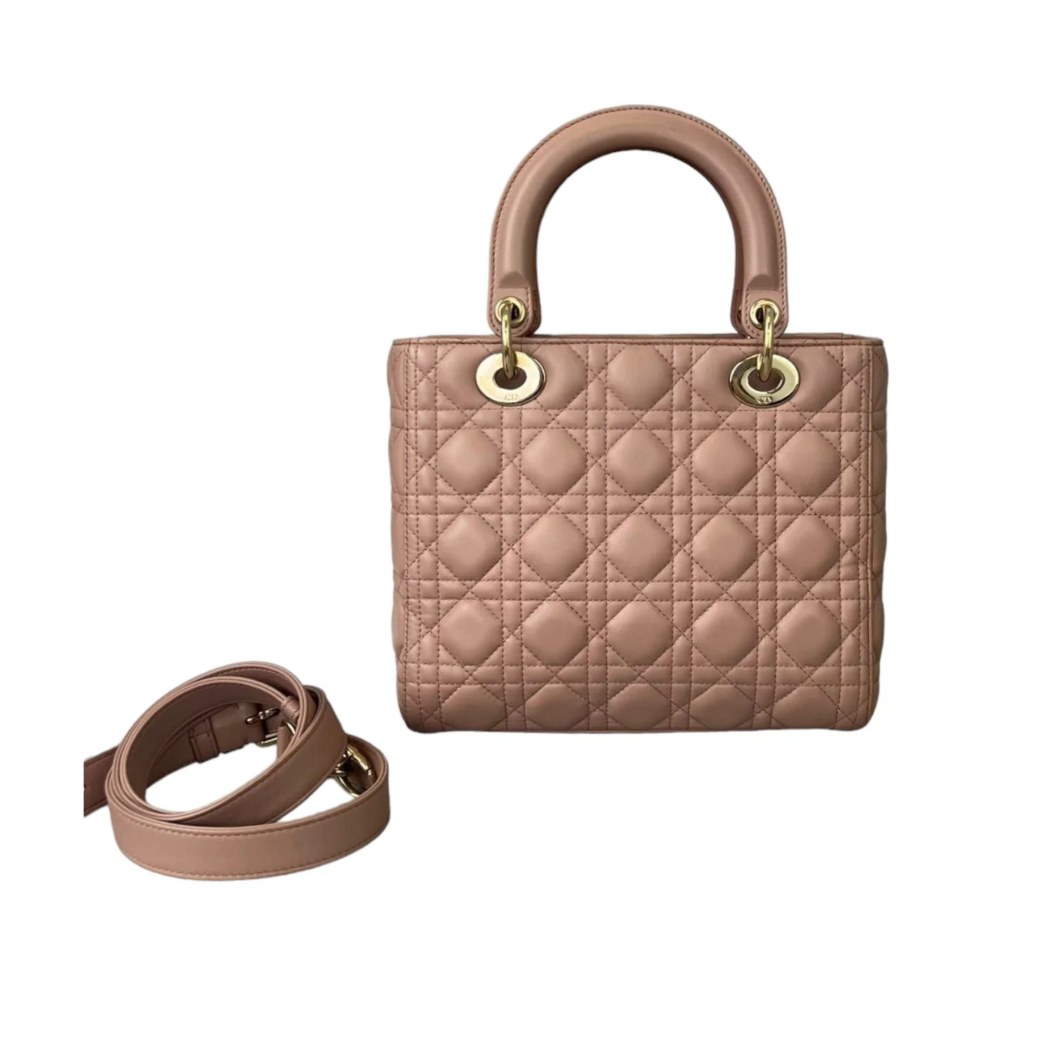 Lady Dior Lambskin Medium Beige GHW - Image 2