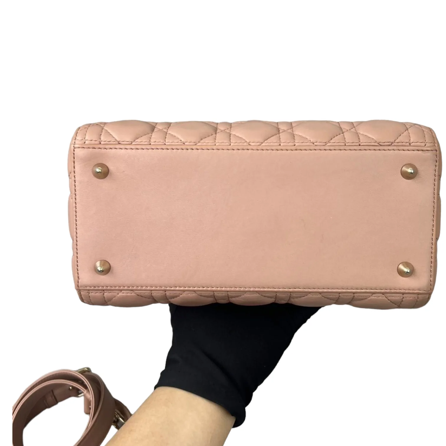 Lady Dior Lambskin Medium Beige GHW - Image 3