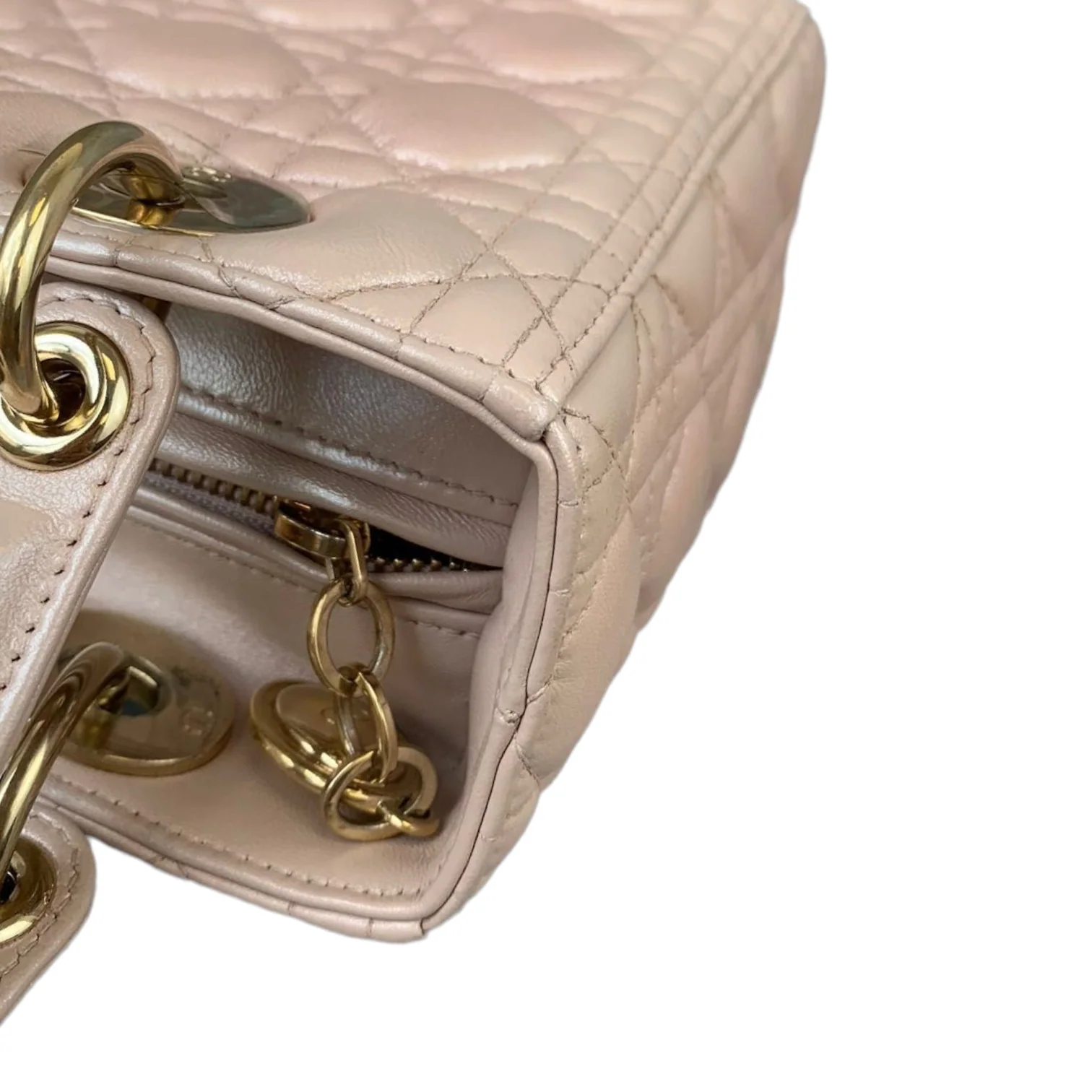 Lady Dior Medium Lambskin Light Pink GHW - Image 14