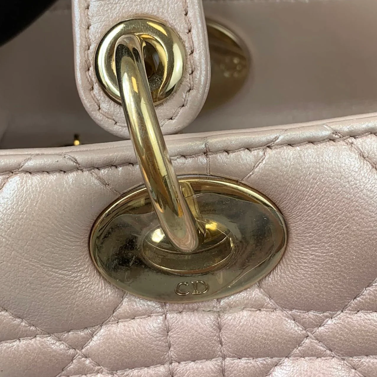 Lady Dior Medium Lambskin Light Pink GHW - Image 20