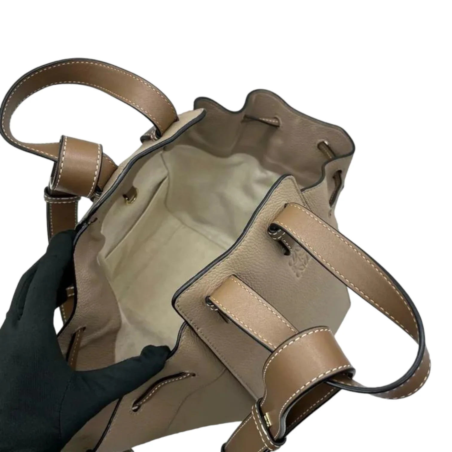 Hammock Small Leather Beige Bag GHW - Image 14