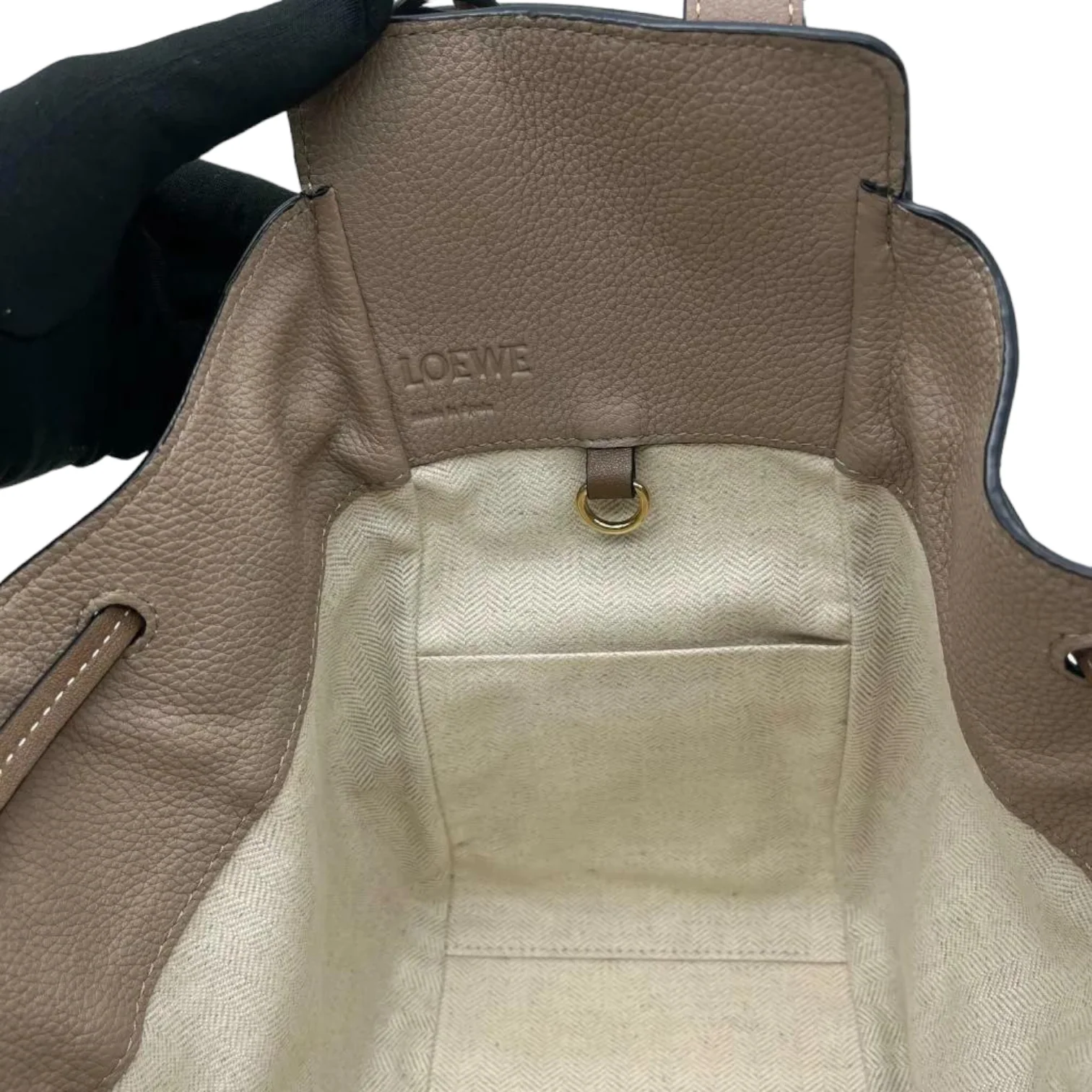Hammock Small Leather Beige Bag GHW - Image 15