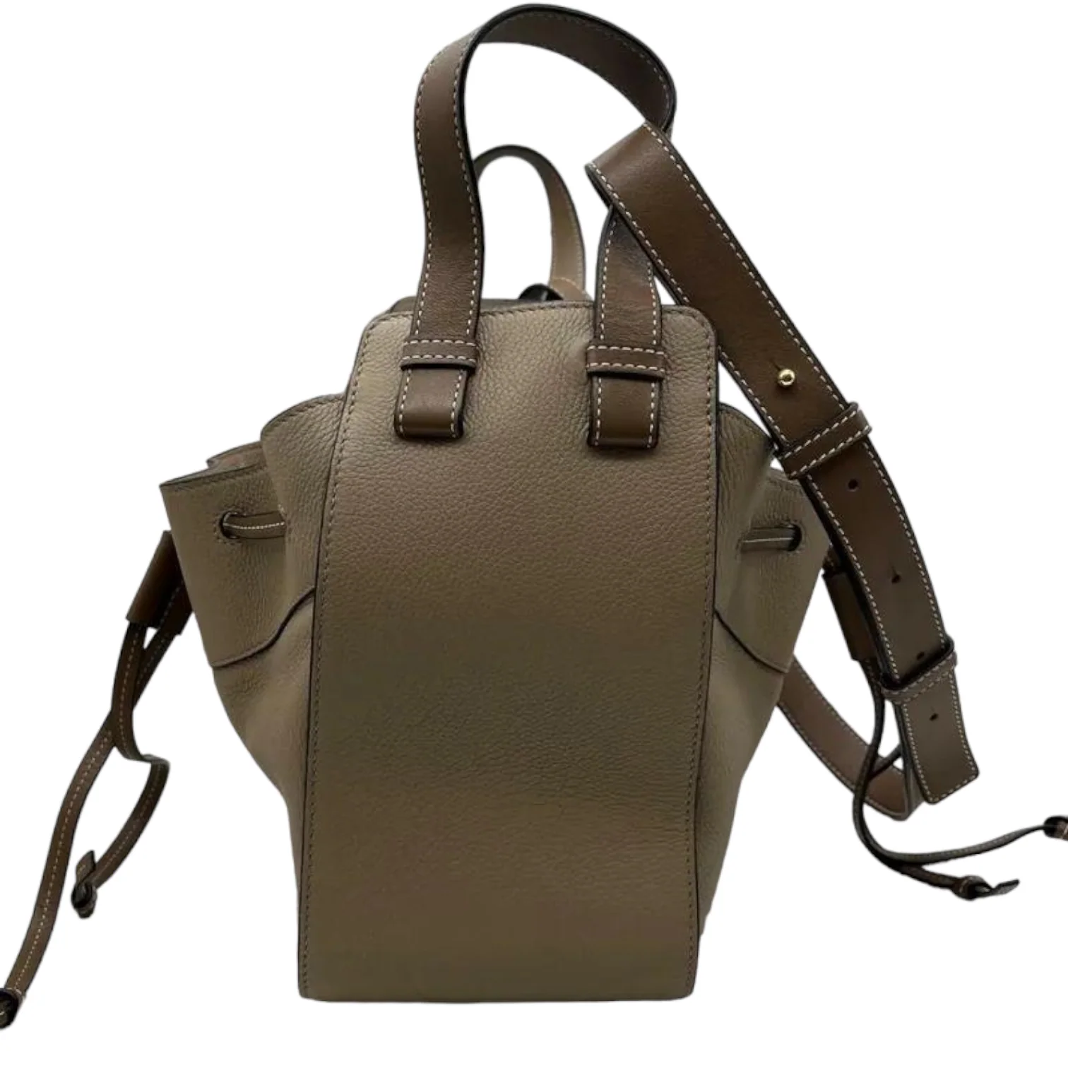 Hammock Small Leather Beige Bag GHW - Image 3