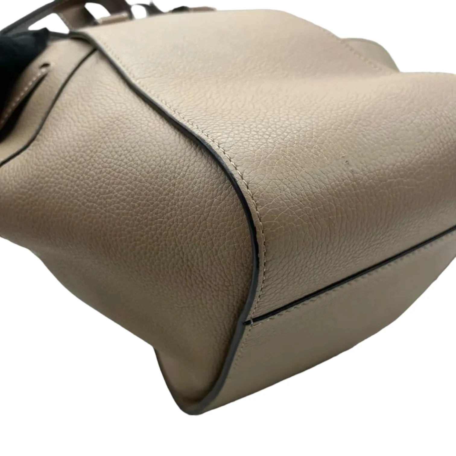 Hammock Small Leather Beige Bag GHW - Image 6