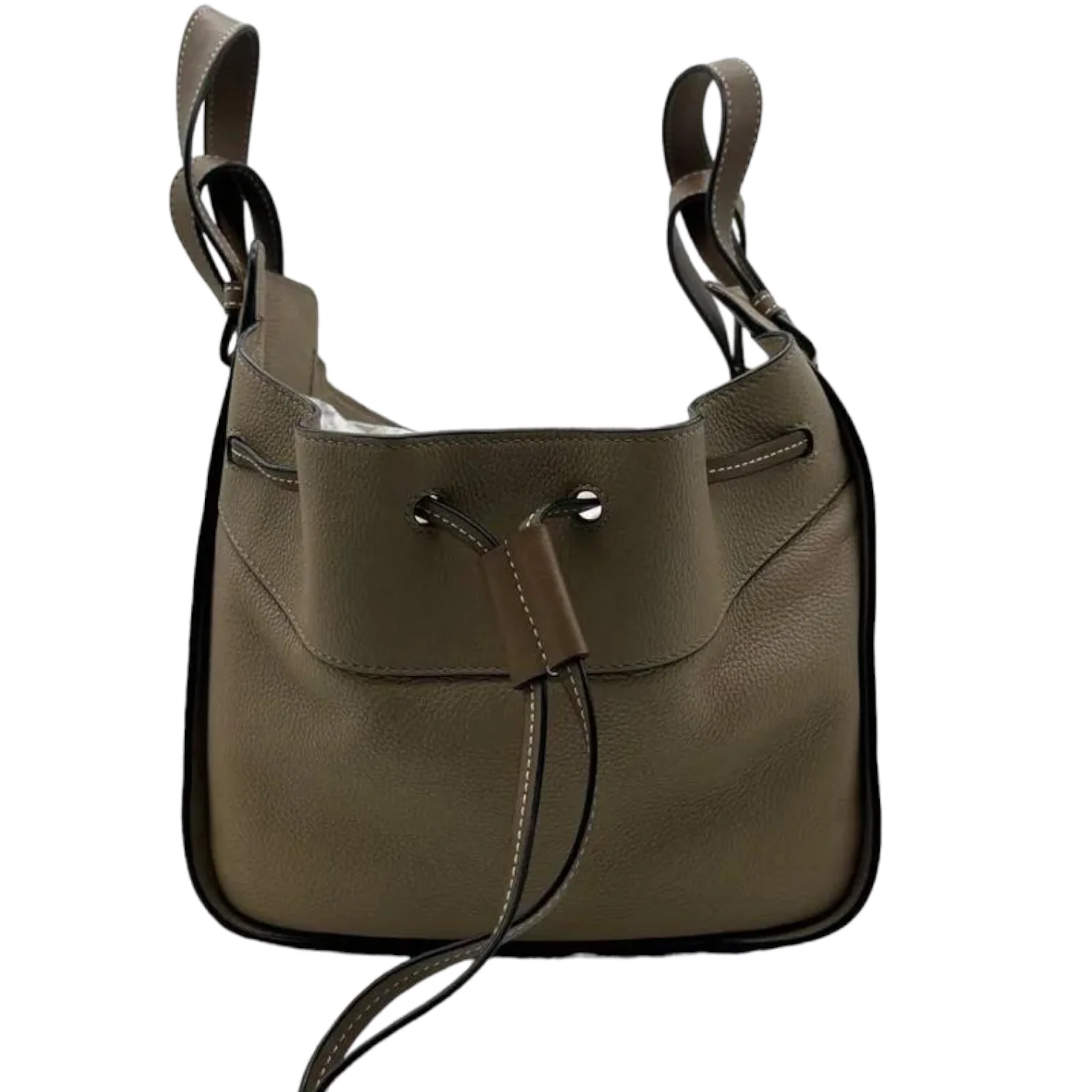 Hammock Small Leather Beige Bag GHW - Image 7