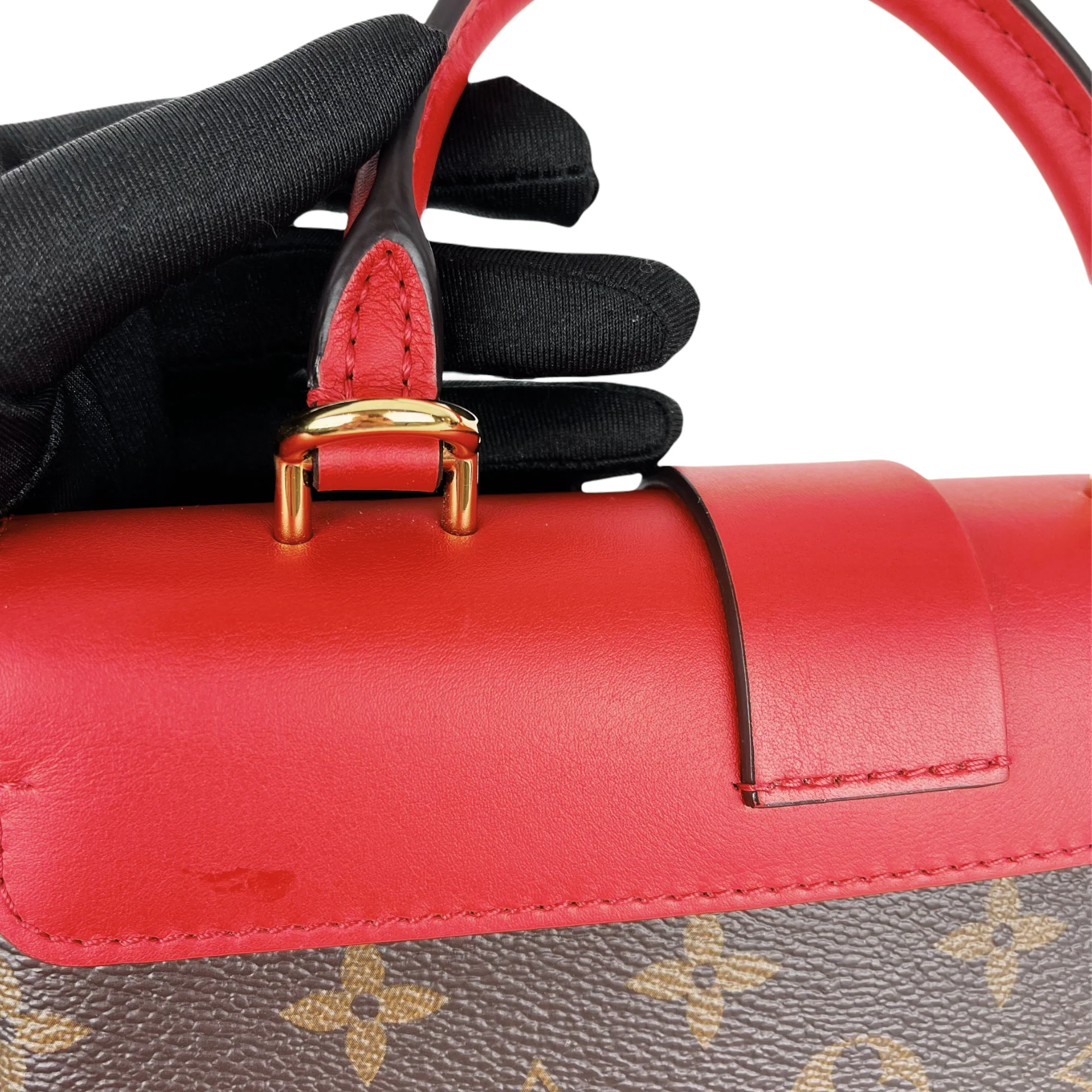 Locky BB Monogram Canvas Brown/Red GHW - Image 13