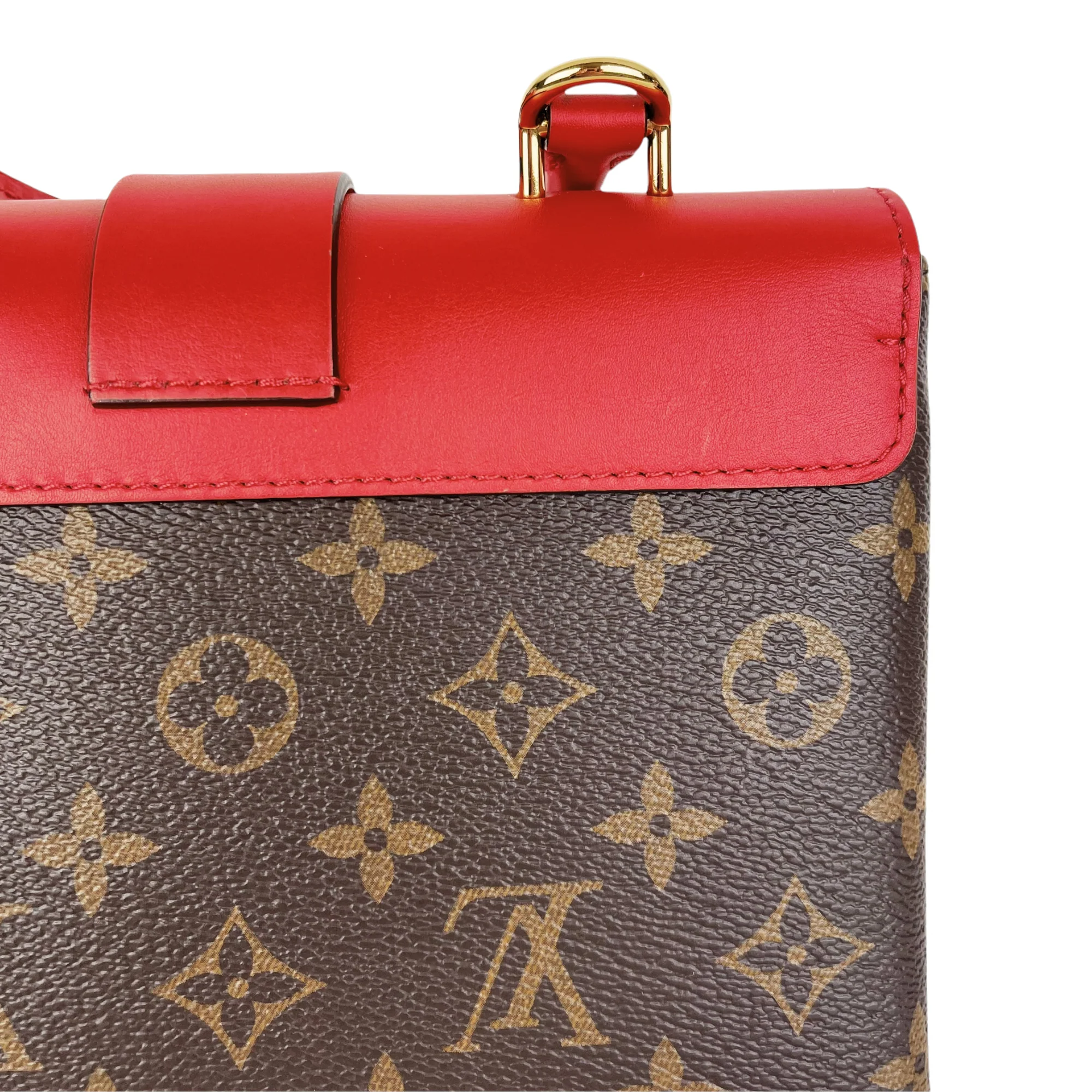Locky BB Monogram Canvas Brown/Red GHW - Image 15