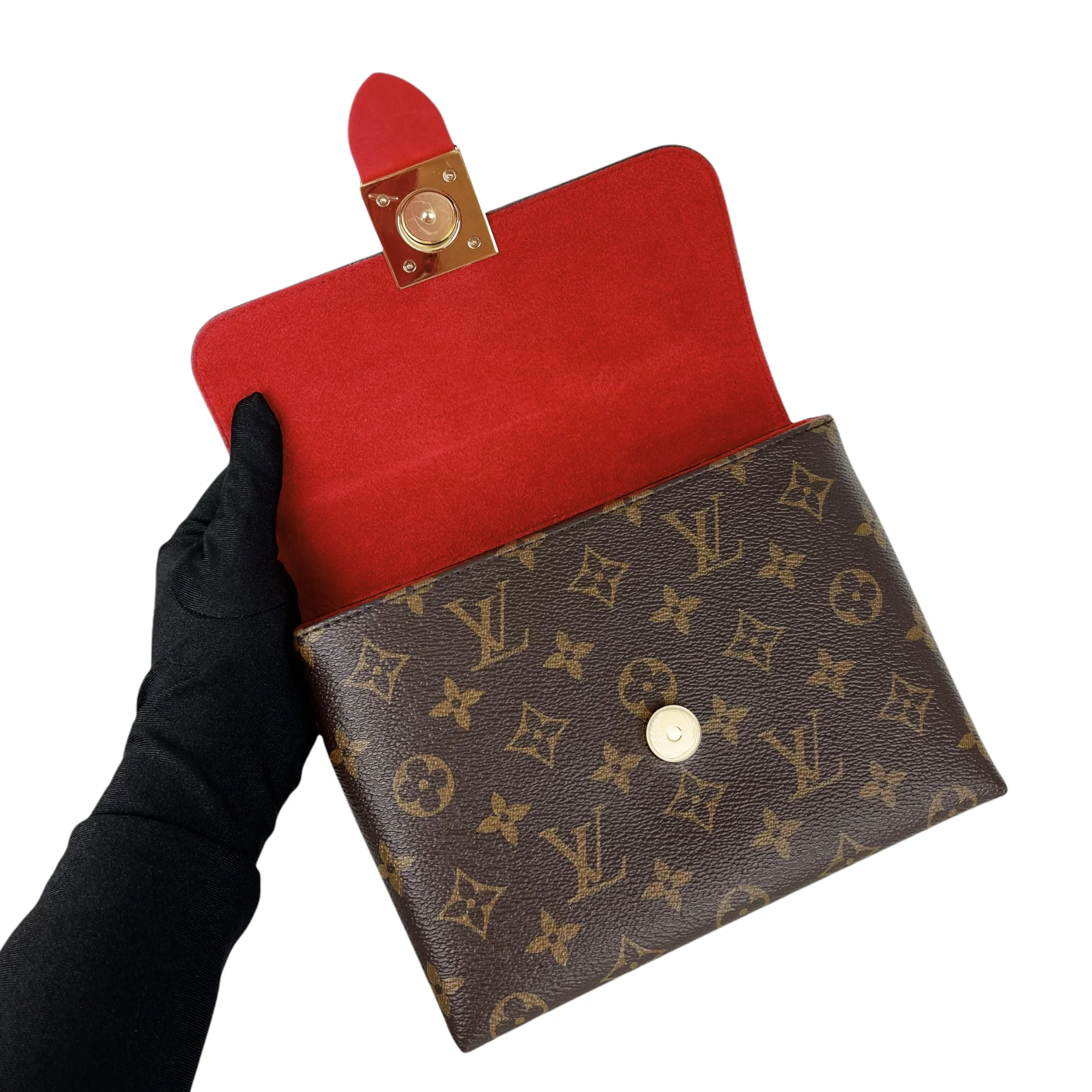 Locky BB Monogram Canvas Brown/Red GHW - Image 16