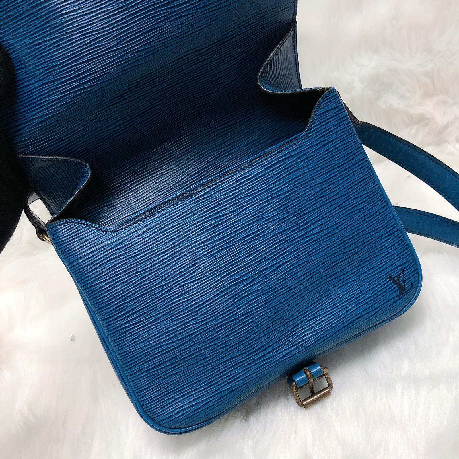 Toledo Blue Epi Cartouchière MM Crossbody - Image 14