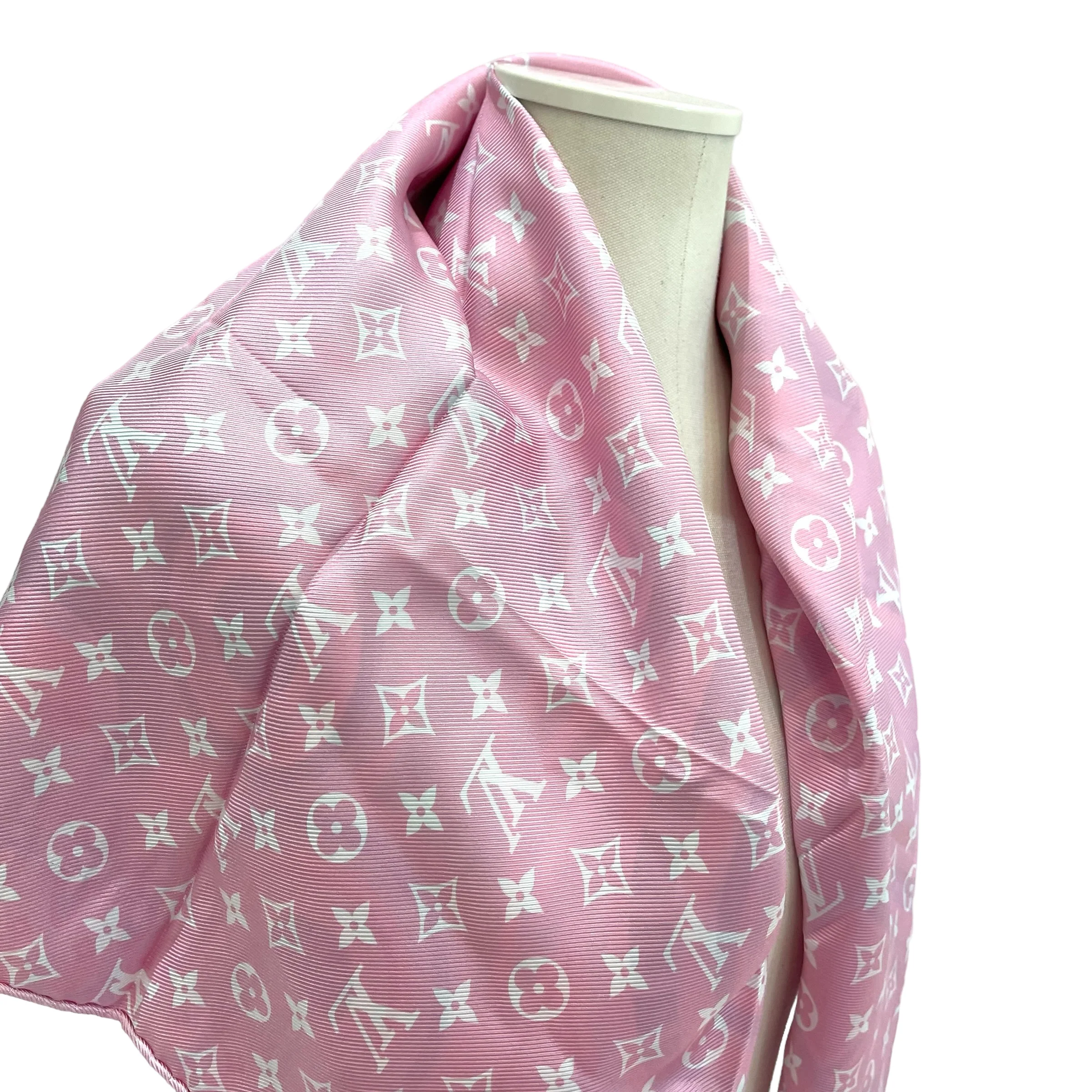 Baby Pink Silk Scarf - Image 8