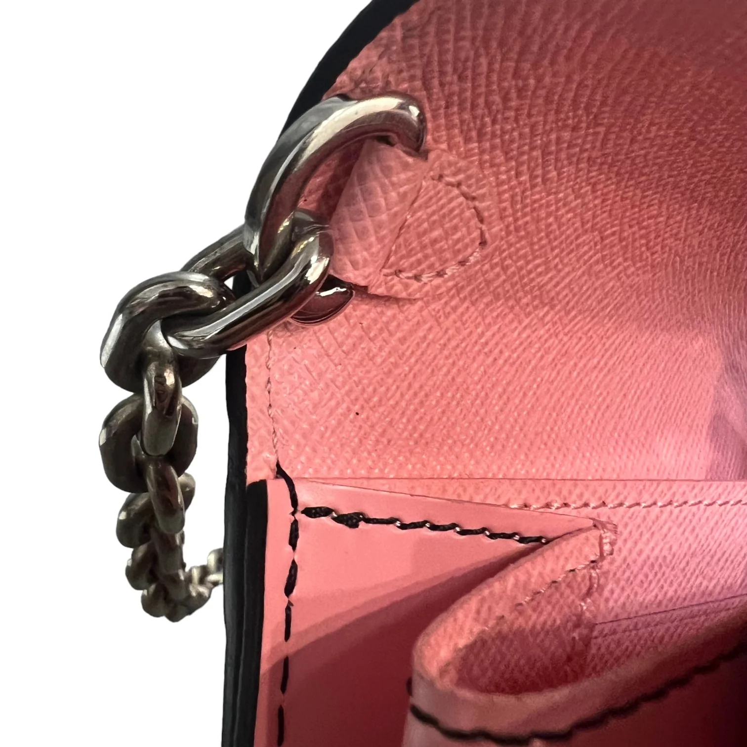 Twist Chain Wallet Chain Flower Print Epi Pink SHW - Image 12