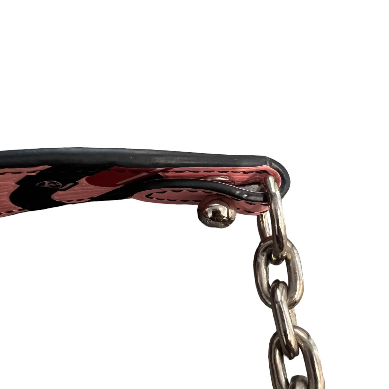 Twist Chain Wallet Chain Flower Print Epi Pink SHW - Image 14