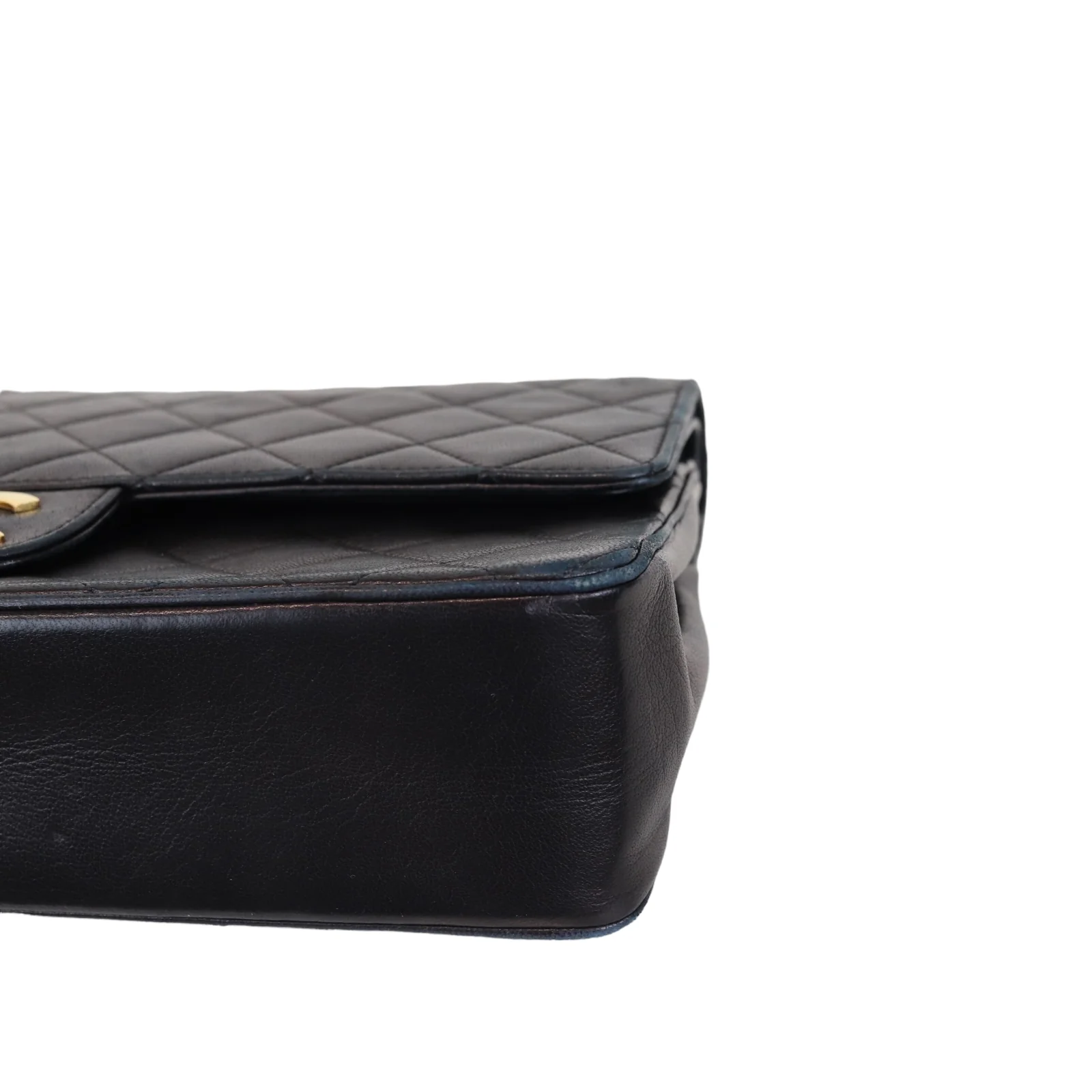 Mademoiselle Vintage Double Flap Medium Black GHW - Image 8